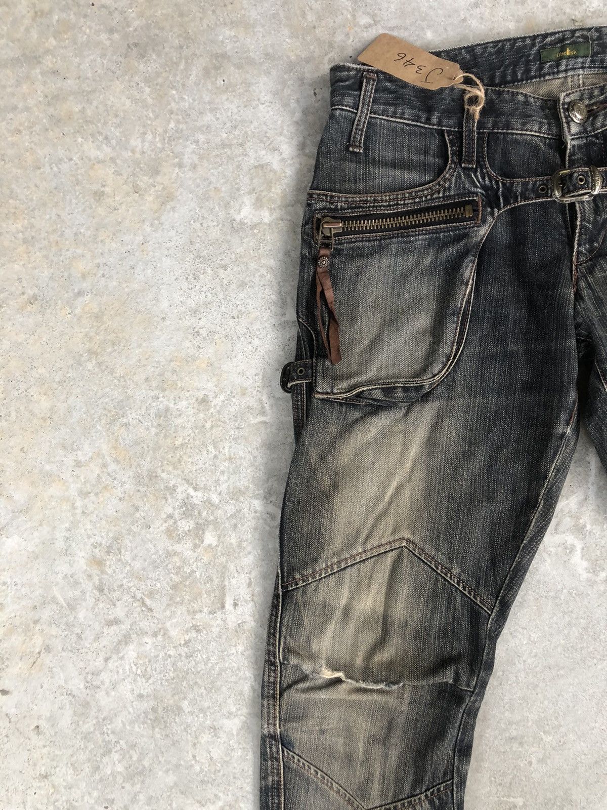 Obelisk Obelisk Flared Jeans Distressed Jeans Cargo Pants Size US 31 - 5 Thumbnail