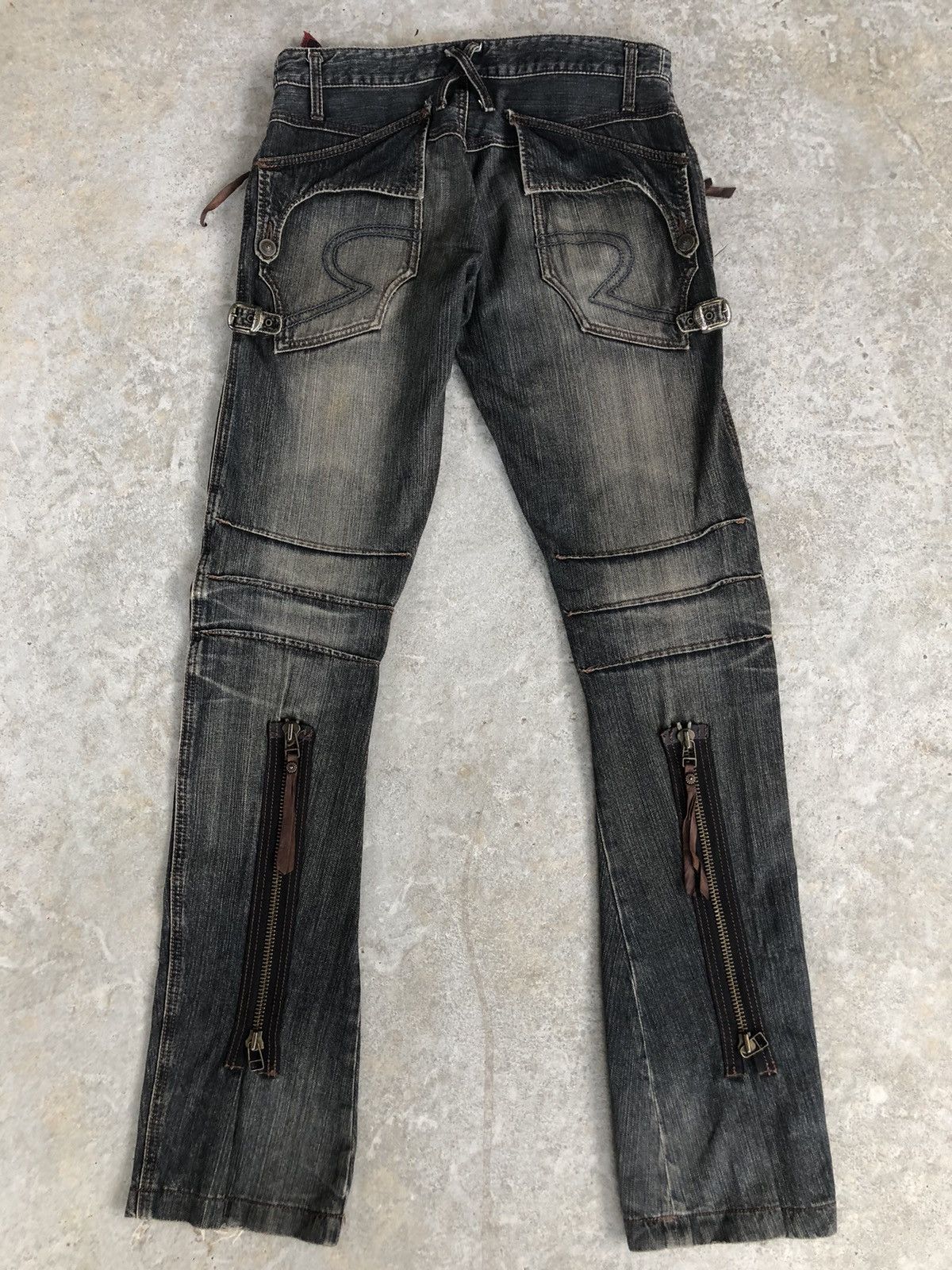 Obelisk Obelisk Flared Jeans Distressed Jeans Cargo Pants Size US 31 - 2 Thumbnail