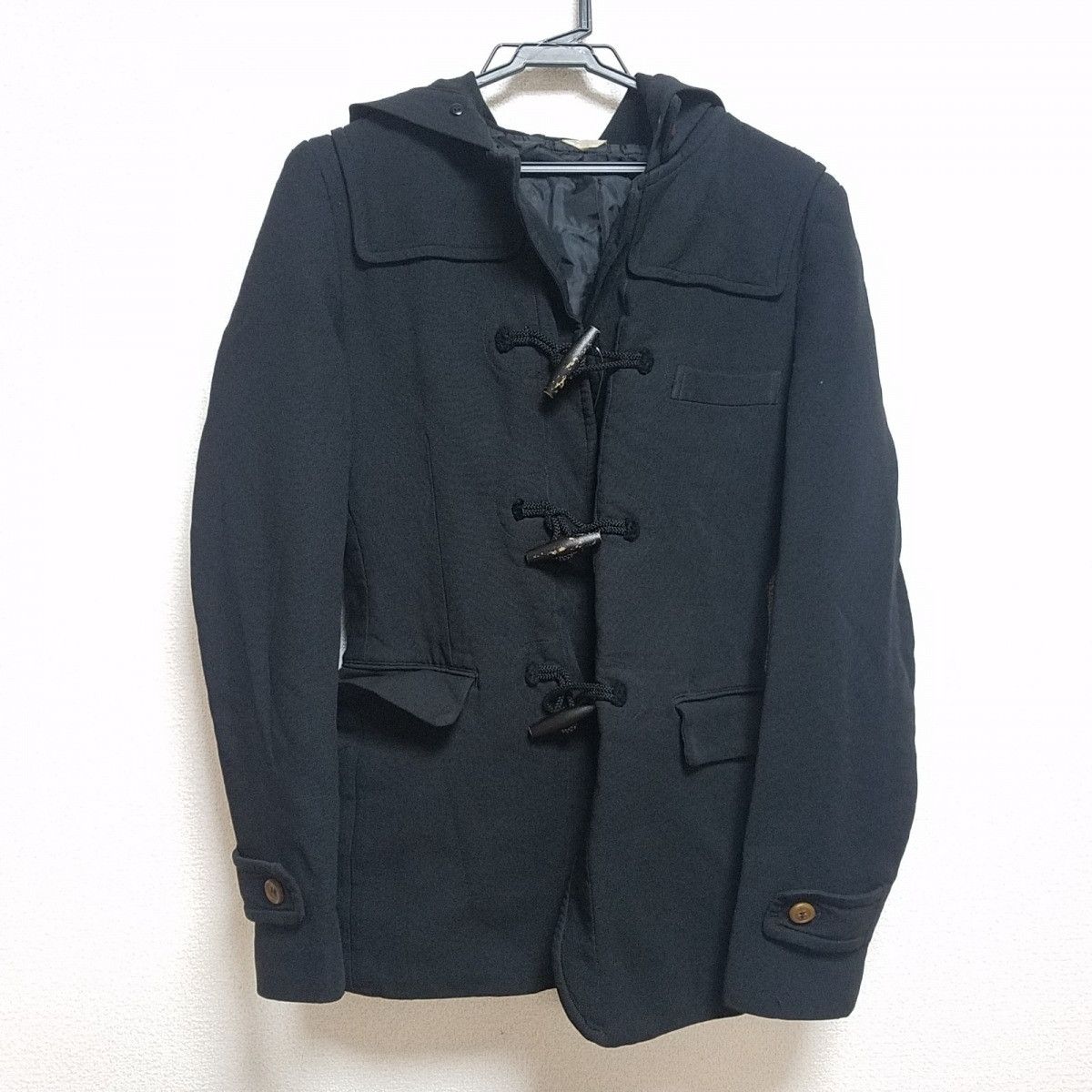 Coat Black Jacket Long Hooded