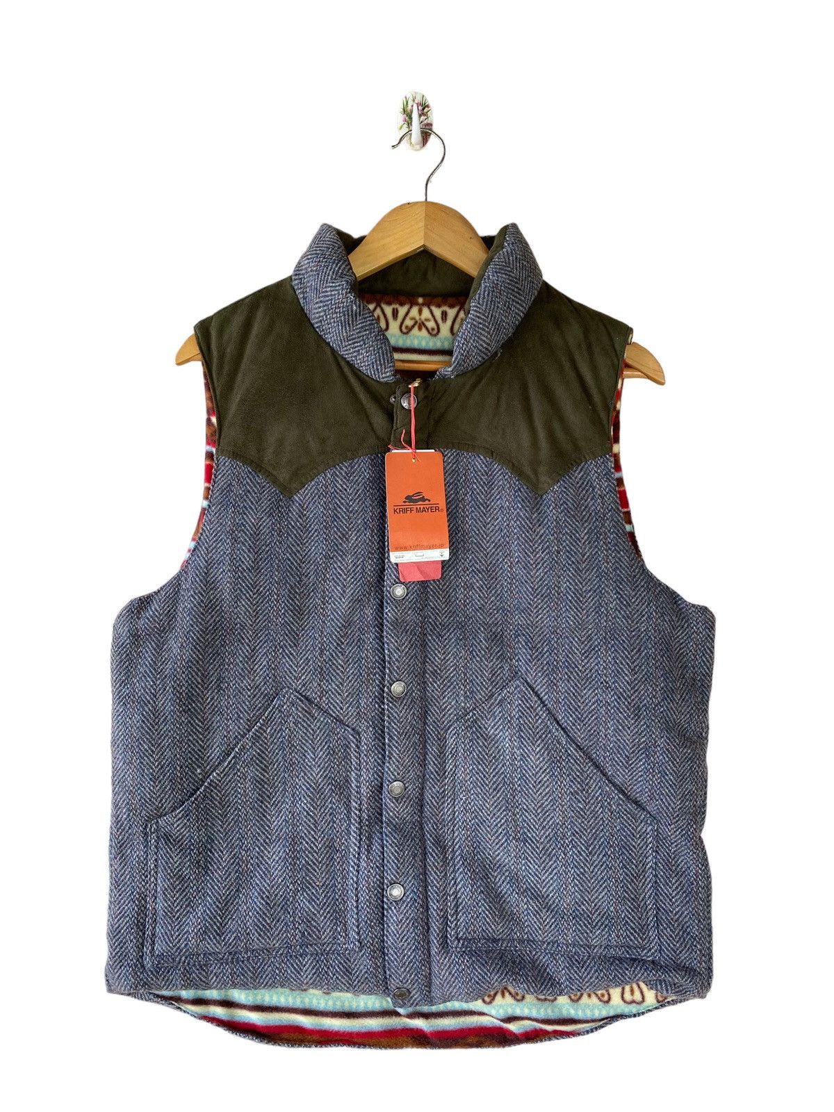 Designer × Japanese Brand 🔥SALE🔥NWT KRIFF MAYER WOOL DOWN VEST NICE DESIGN Size US L / EU 52-54 / 3 - 1 Thumbnail