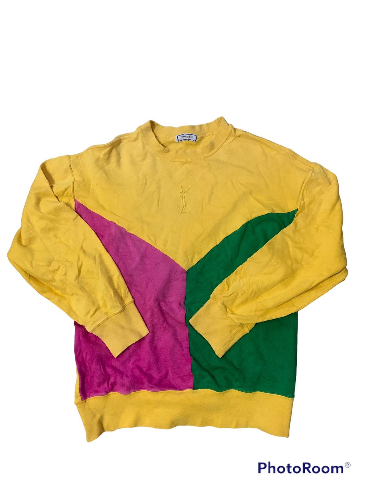 Yves Saint Laurent Nice YSL Tri Color Long Sleeve T Shirt Size US M / EU 48-50 / 2 - 1 Thumbnail