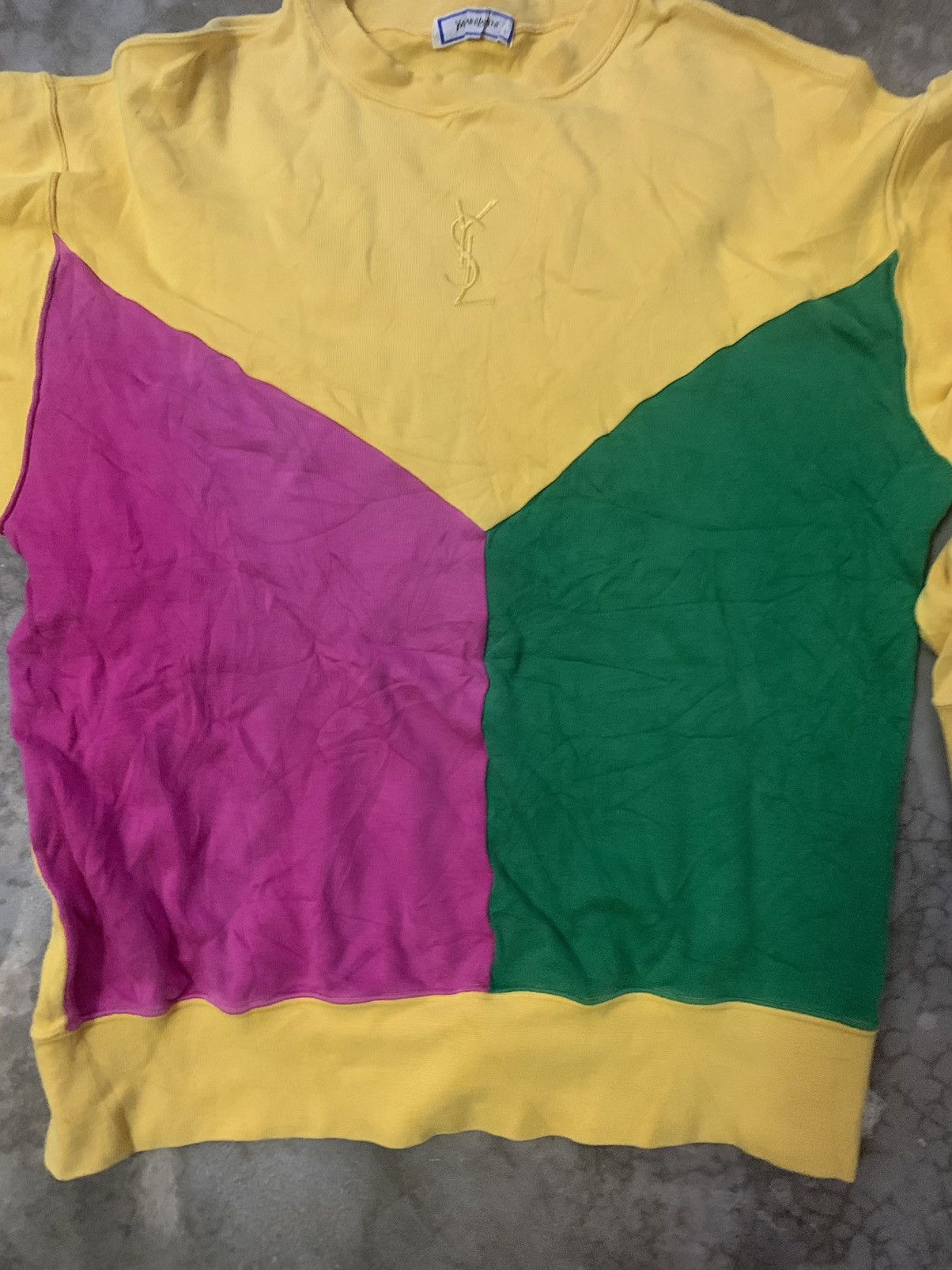 Yves Saint Laurent Nice YSL Tri Color Long Sleeve T Shirt Size US M / EU 48-50 / 2 - 5 Thumbnail
