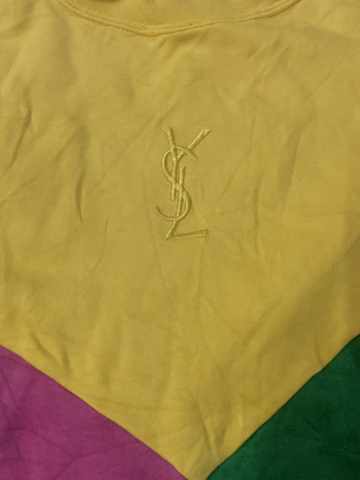 Yves Saint Laurent Nice YSL Tri Color Long Sleeve T Shirt Size US M / EU 48-50 / 2 - 4 Thumbnail