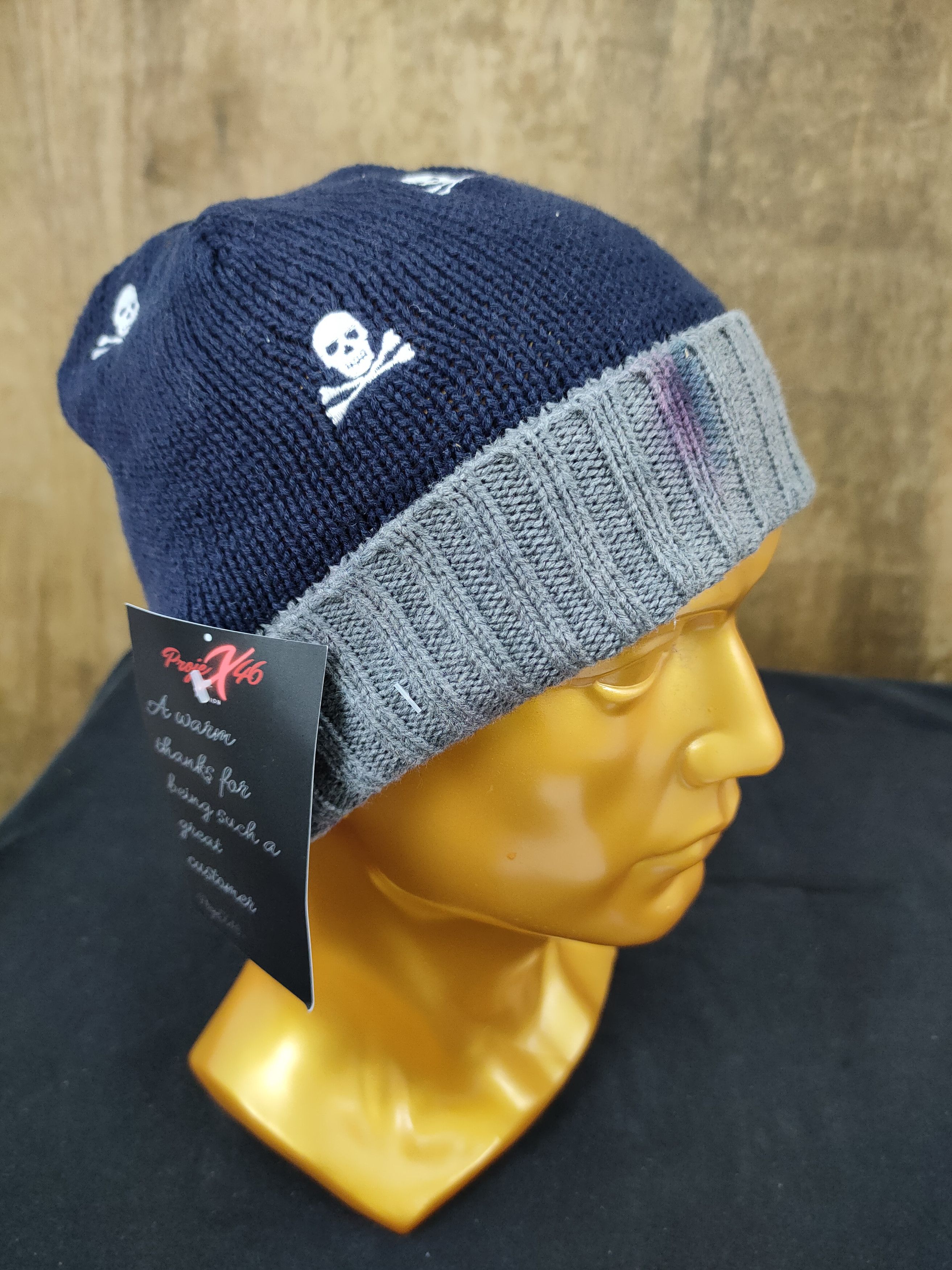 image of Baby Get Dirty x Gap Baby Gap Skull Beanie Kids Vintage Hat Snow Cap 173 in Black