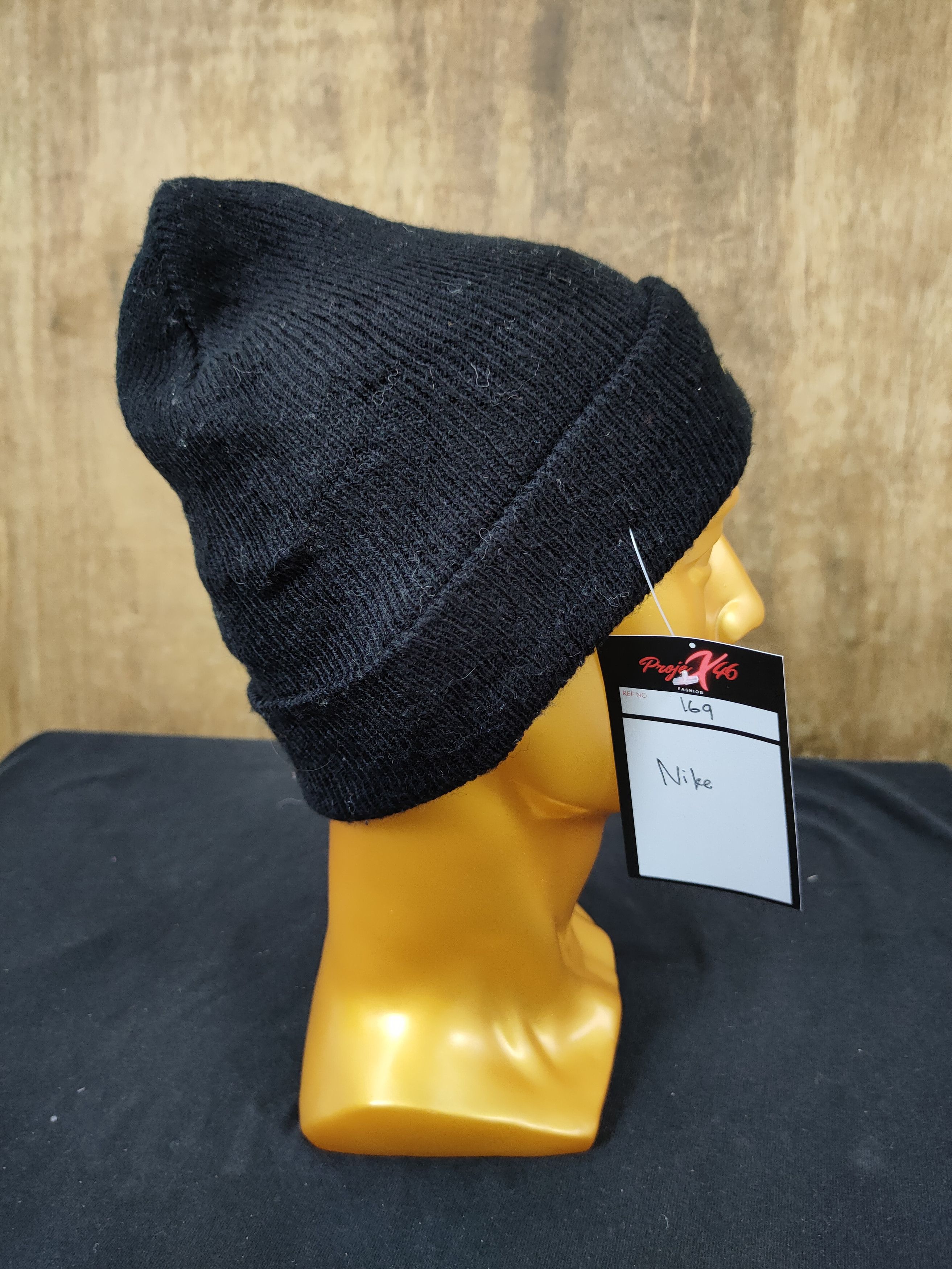 Nike Nike beanie sportwear black vintage #169 Size ONE SIZE - 4 Thumbnail