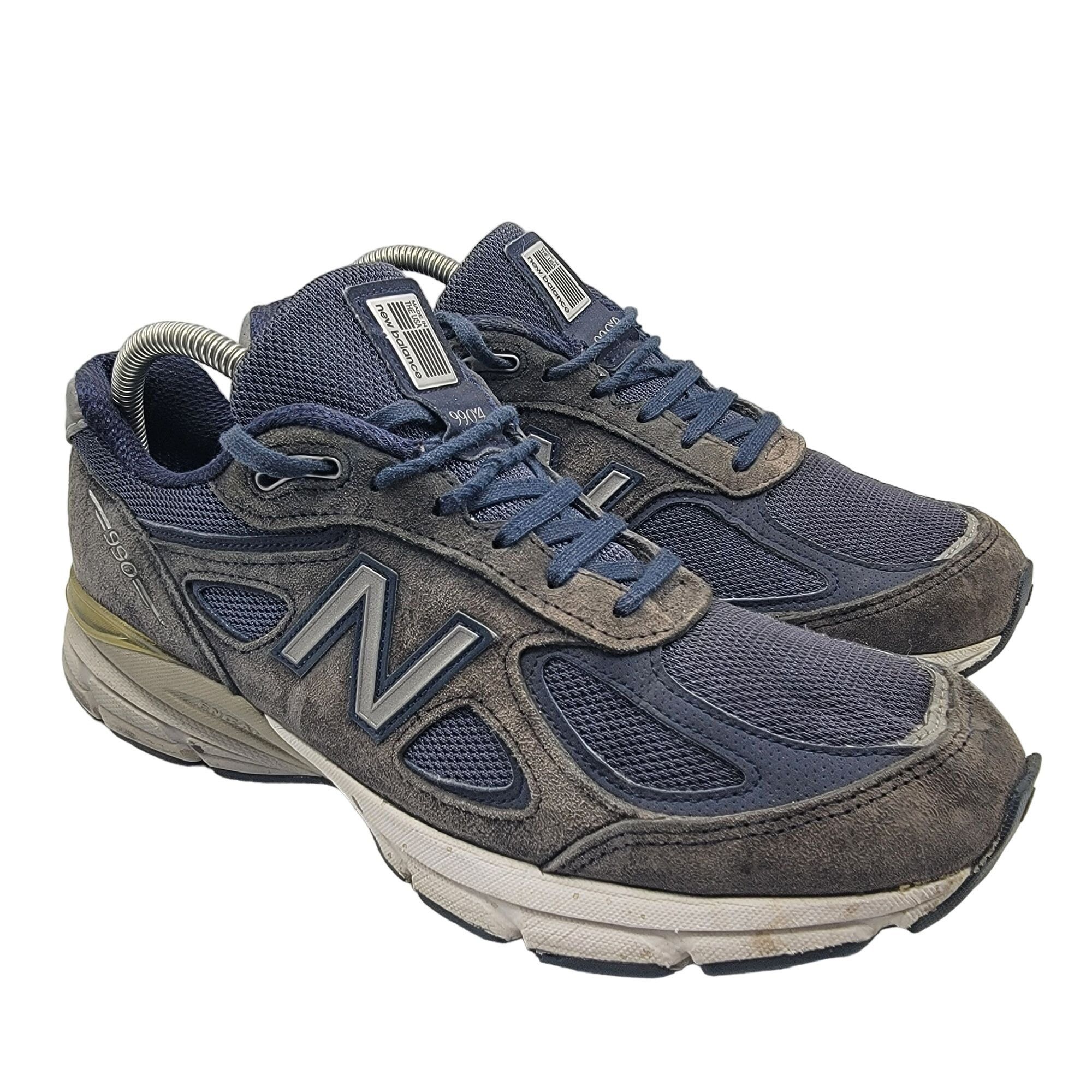 New Balance 990v4 Mens 8.5 Navy Blue Athletic Sneaker Shoes