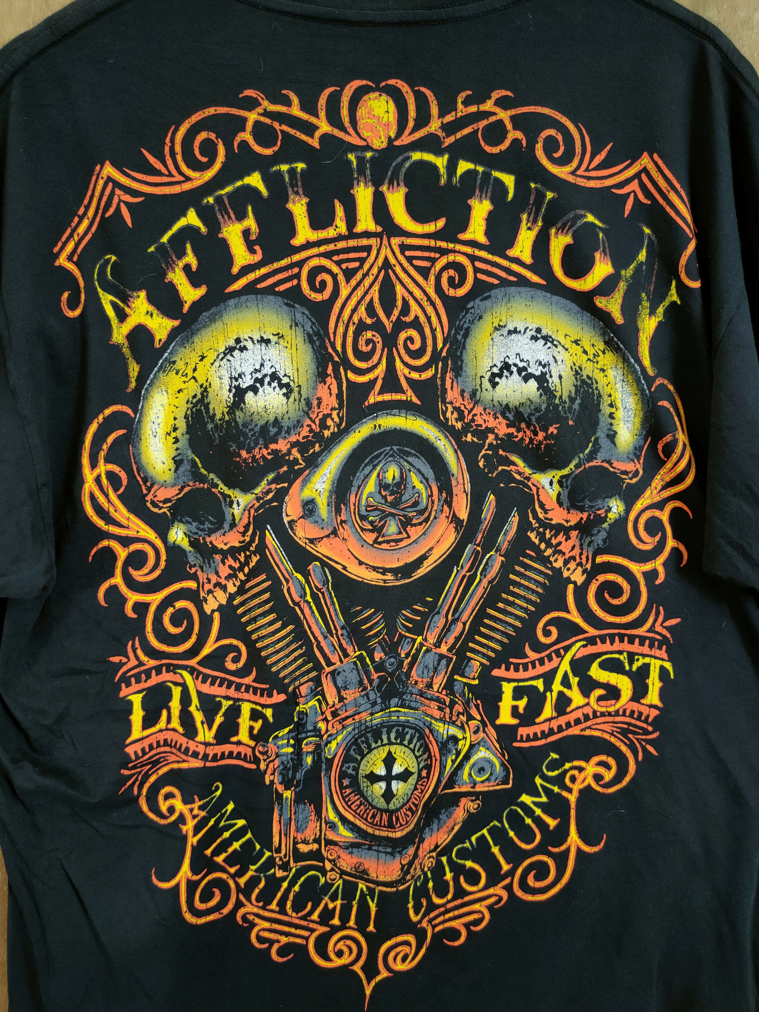 Affliction Affliction skull american custom tee tshirt #46-785 Size US XL / EU 56 / 4 - 7 Thumbnail