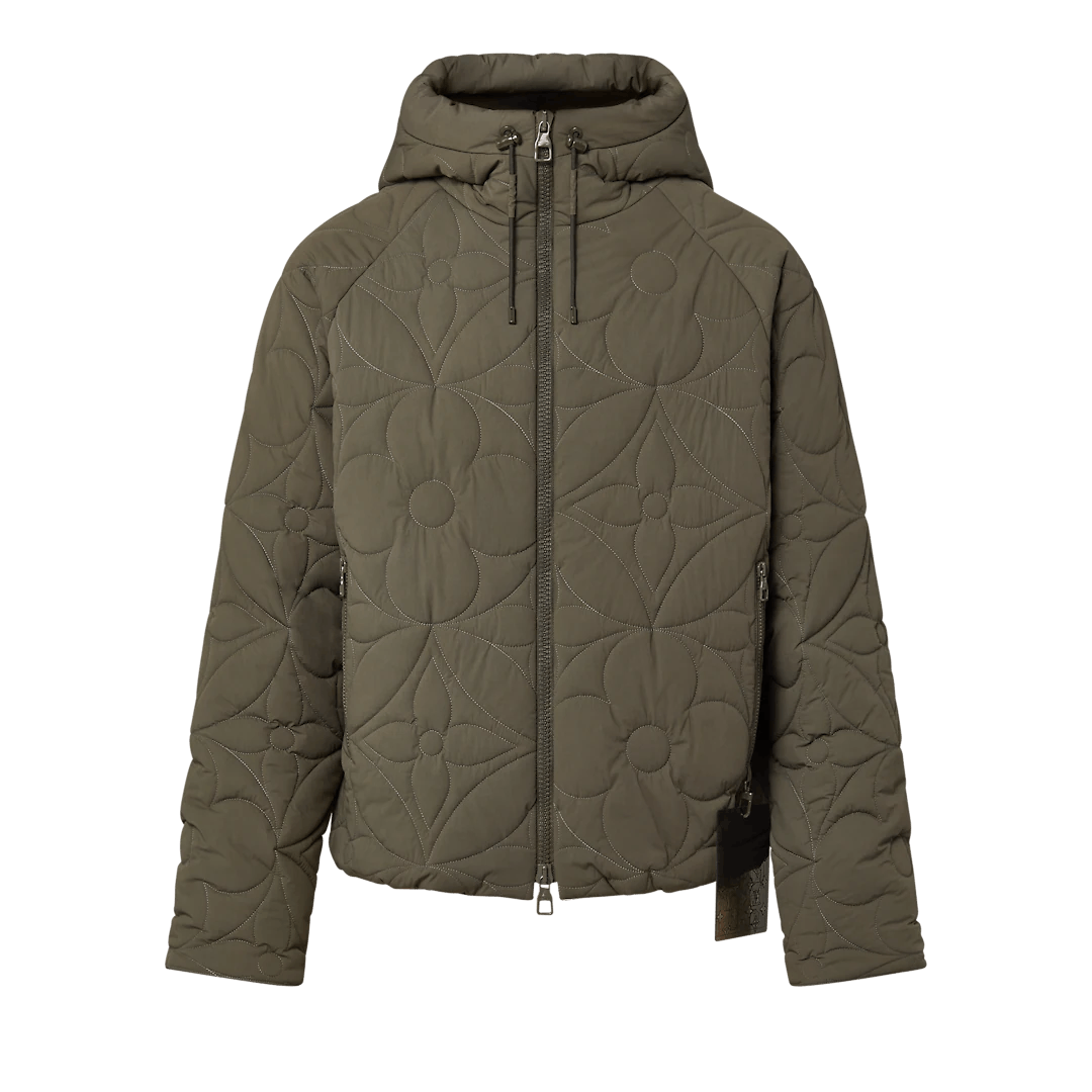 LVSE Flower Quilted Hoodie Jacket