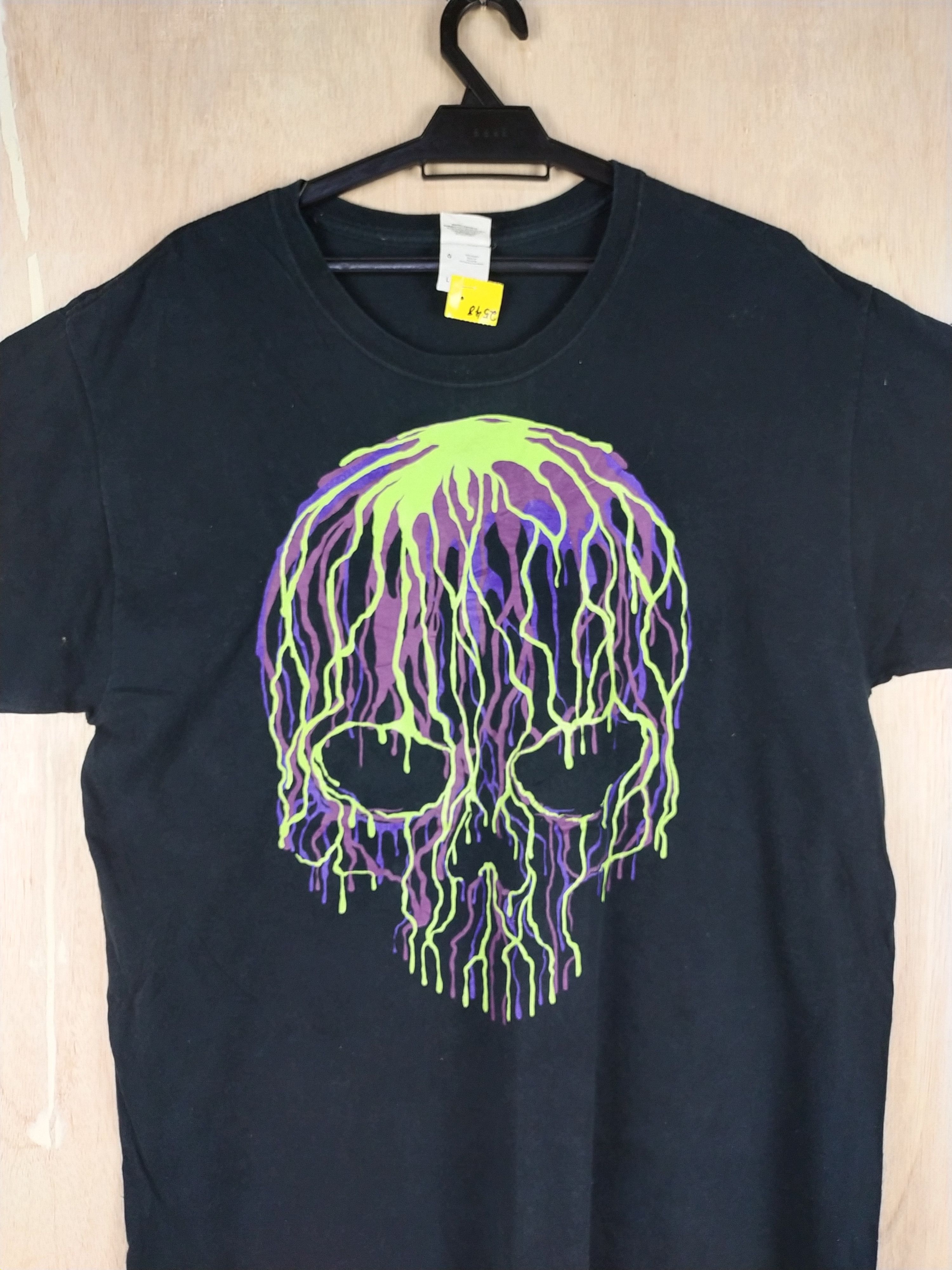Japanese Brand DL Skull streetwear black Tshirt #2548 Size US L / EU 52-54 / 3 - 2 Thumbnail