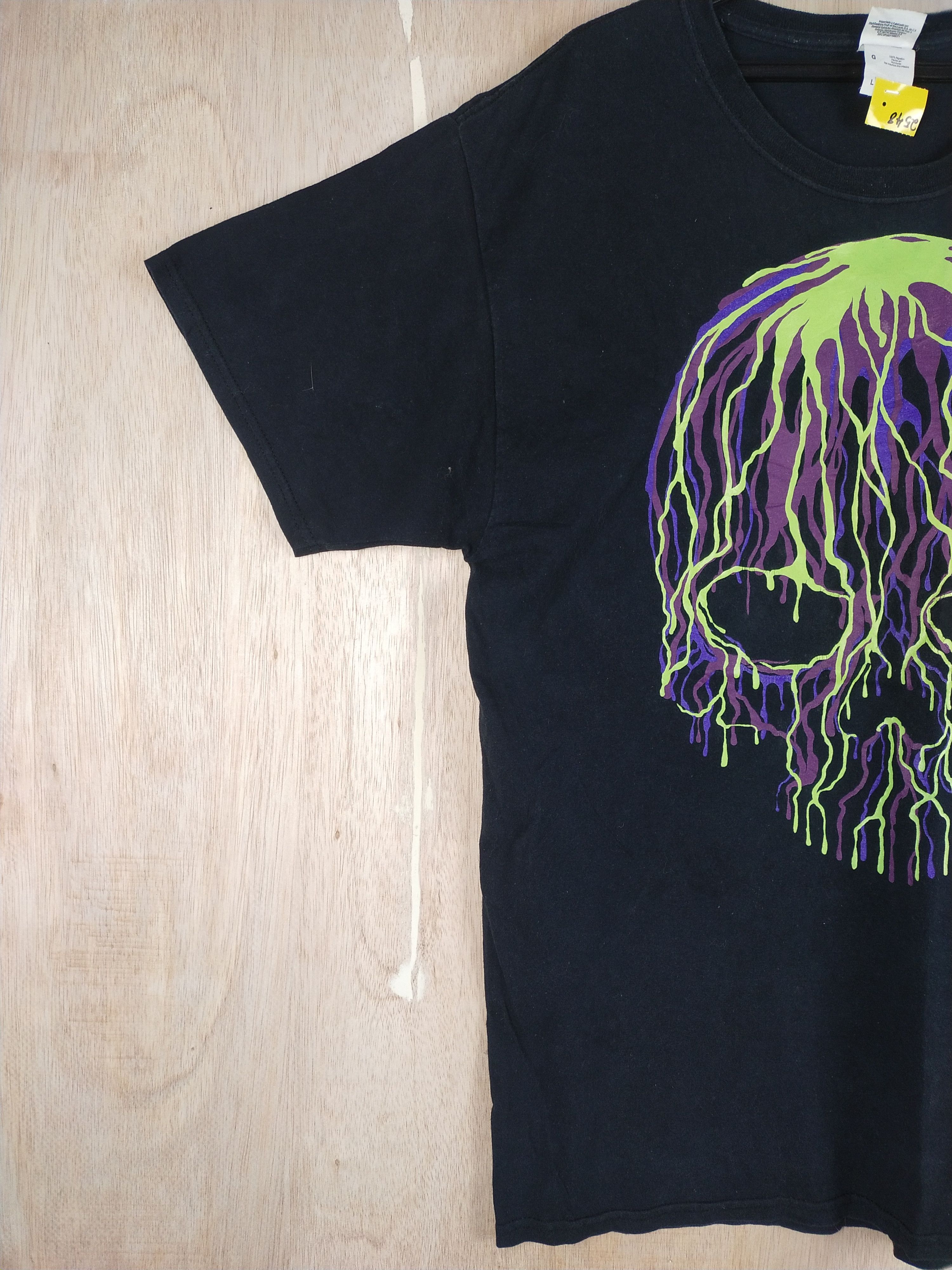 Japanese Brand DL Skull streetwear black Tshirt #2548 Size US L / EU 52-54 / 3 - 3 Thumbnail
