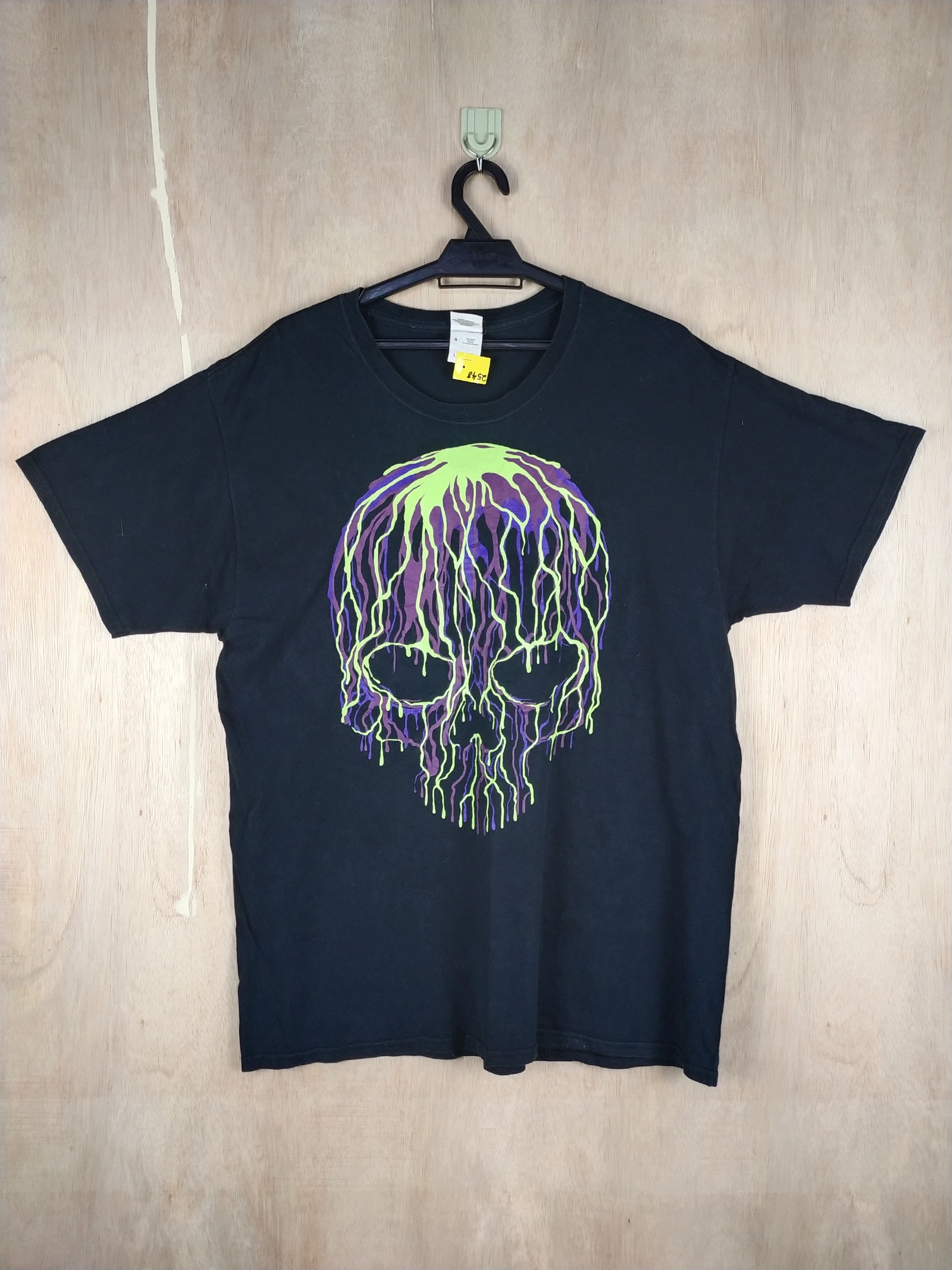 Japanese Brand DL Skull streetwear black Tshirt #2548 Size US L / EU 52-54 / 3 - 1 Thumbnail