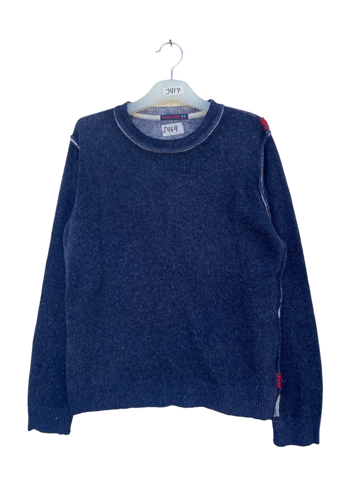 Japanese Brand Gaijin Made Japanese Brand Indigo Sashiko Stitch Sweatshirt Size US M / EU 48-50 / 2 - 1 Thumbnail