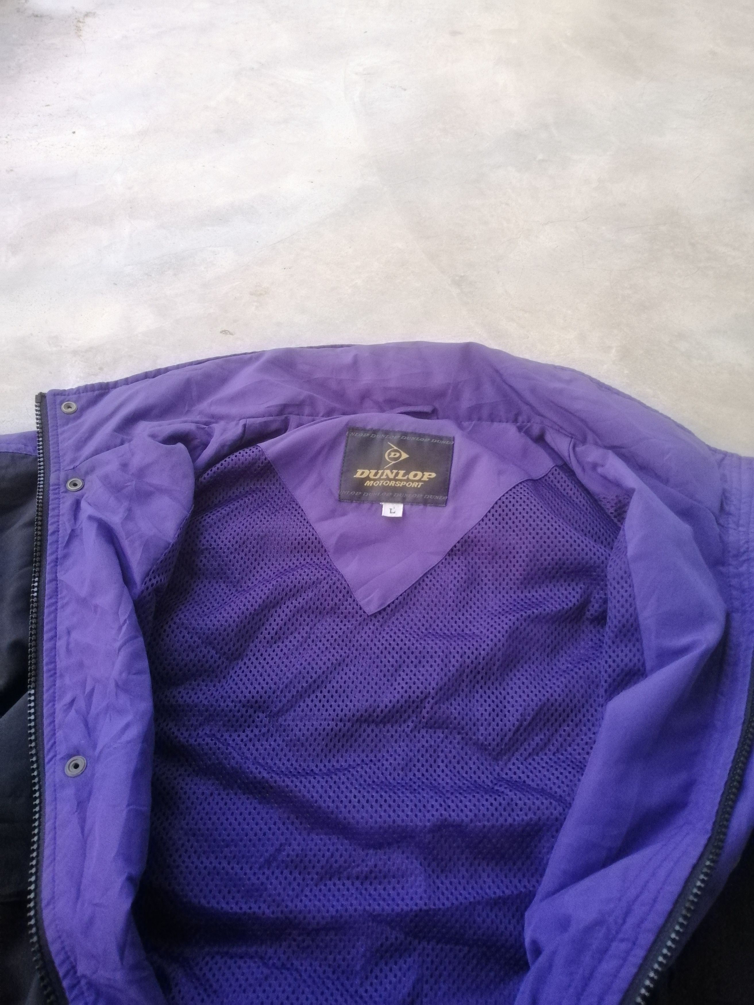 Japanese Brand Dunlop Motorsports Windbreaker Zipper Jacket Colour Block Size US L / EU 52-54 / 3 - 6 Thumbnail
