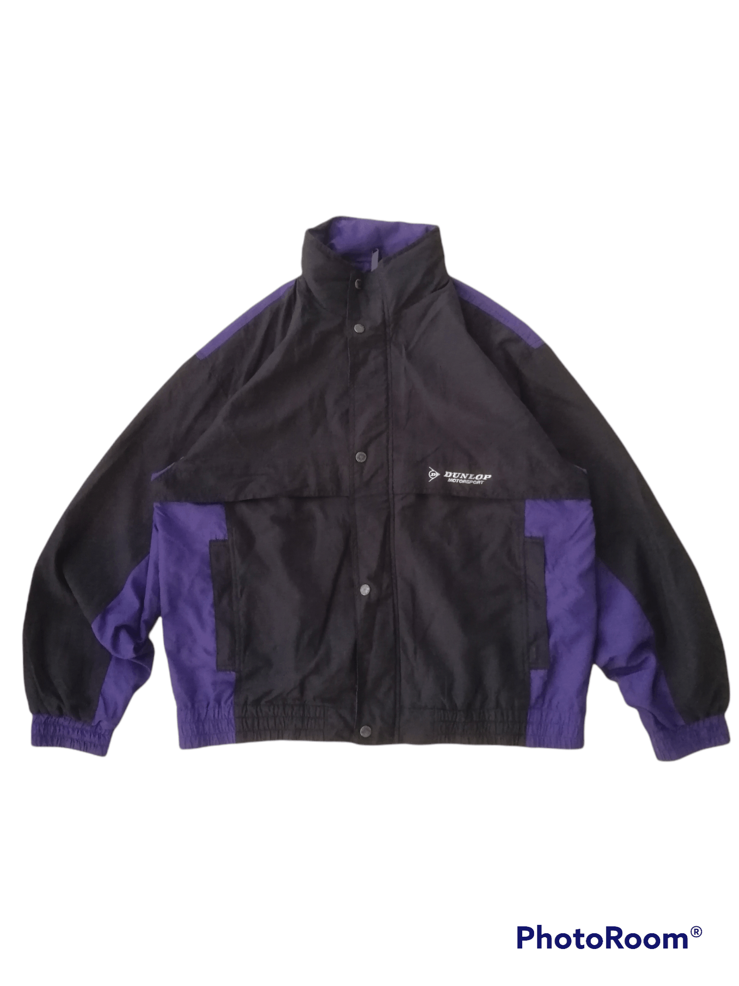 Japanese Brand Dunlop Motorsports Windbreaker Zipper Jacket Colour Block Size US L / EU 52-54 / 3 - 3 Thumbnail