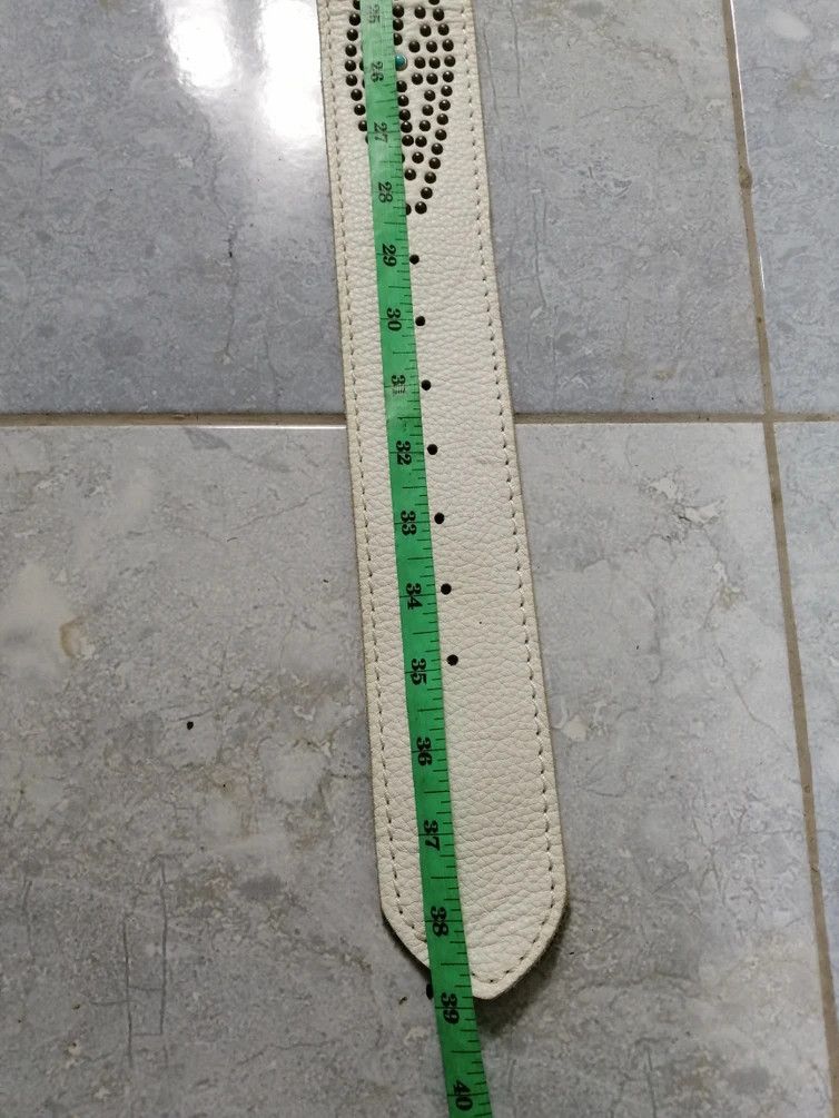 Other Big Buckle White Leather Size ONE SIZE - 6 Thumbnail