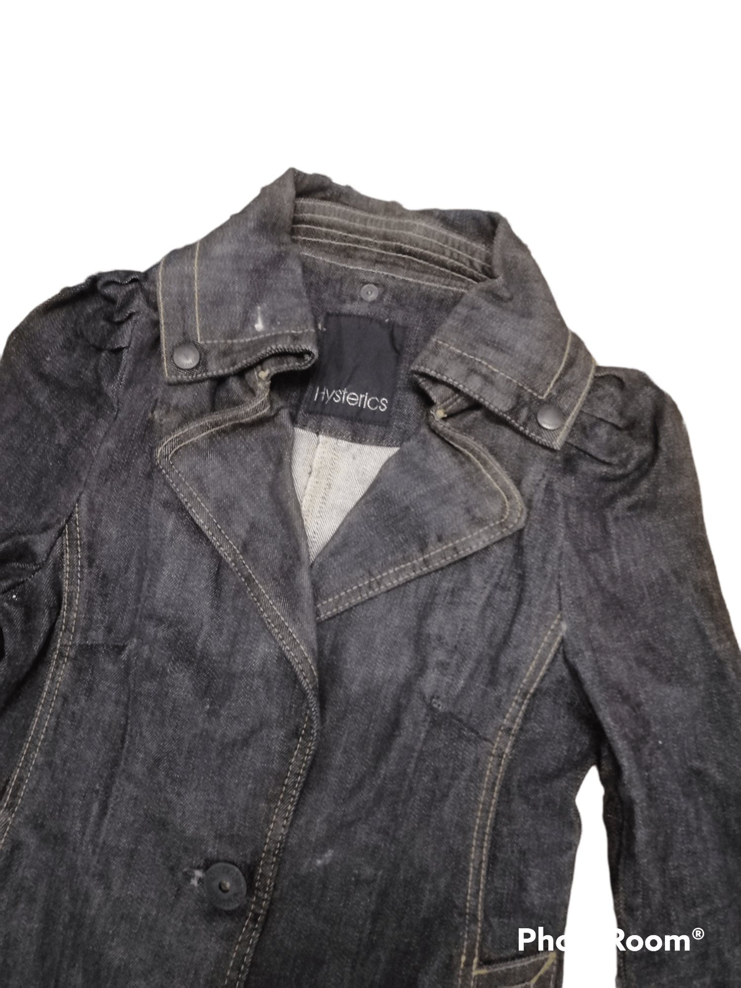 Hysteric Glamour × Japanese Brand Hysterics Glamour Black Jeans Trench Long Coat Button down Size US XS / EU 42 / 0 - 2 Thumbnail