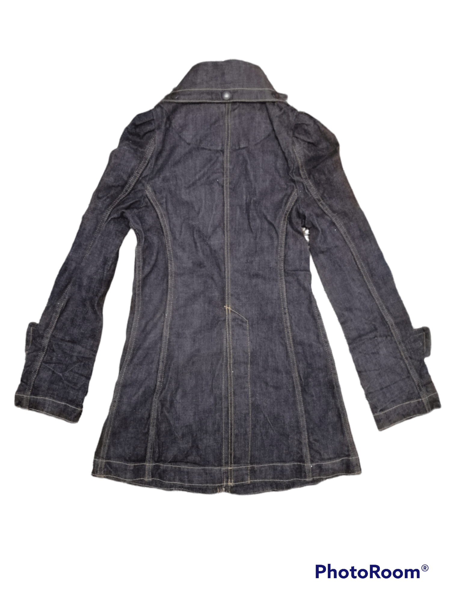 Hysteric Glamour × Japanese Brand Hysterics Glamour Black Jeans Trench Long Coat Button down Size US XS / EU 42 / 0 - 4 Thumbnail