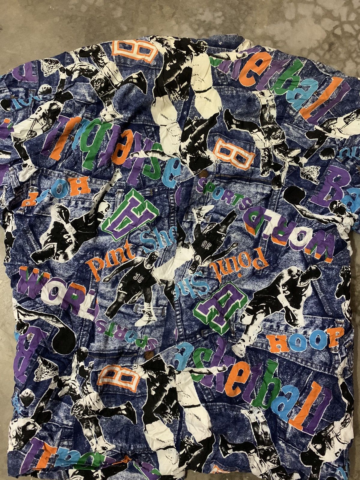 NBA × Vintage Nice Vintage Full Print NBA Cloak Jacket Size US L / EU 52-54 / 3 - 8 Thumbnail