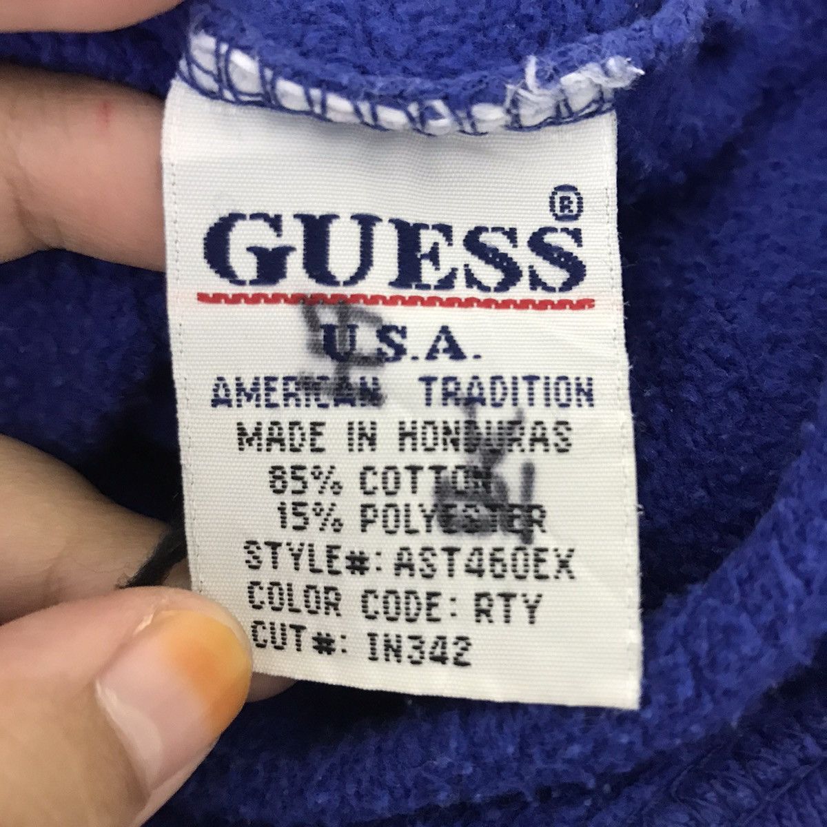 Guess GUESS JEANS Big Print Blue Sweatshirt Size US M / EU 48-50 / 2 - 5 Thumbnail
