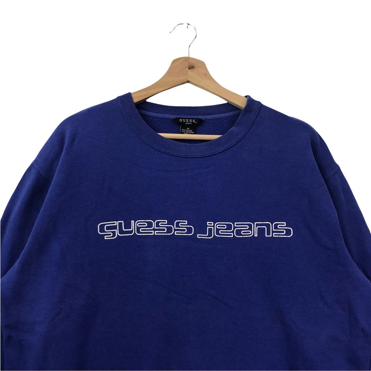 Guess GUESS JEANS Big Print Blue Sweatshirt Size US M / EU 48-50 / 2 - 2 Thumbnail