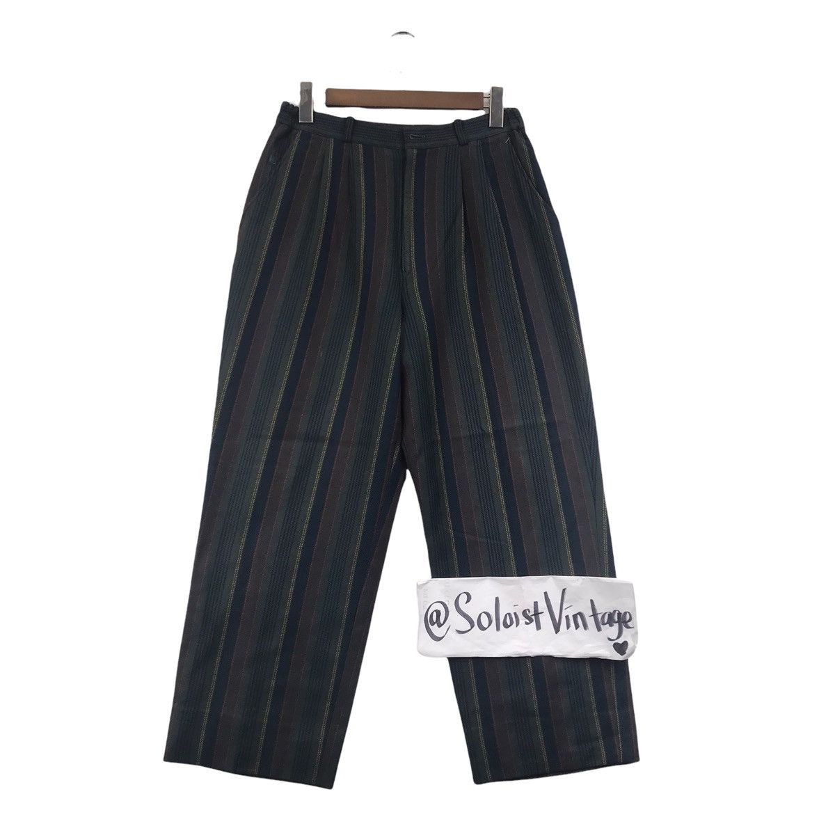 Burberry Vintage BURBERRYS LONDON Stripe Wool Trousers Pant Burberry Size US 28 / EU 44 - 1 Thumbnail