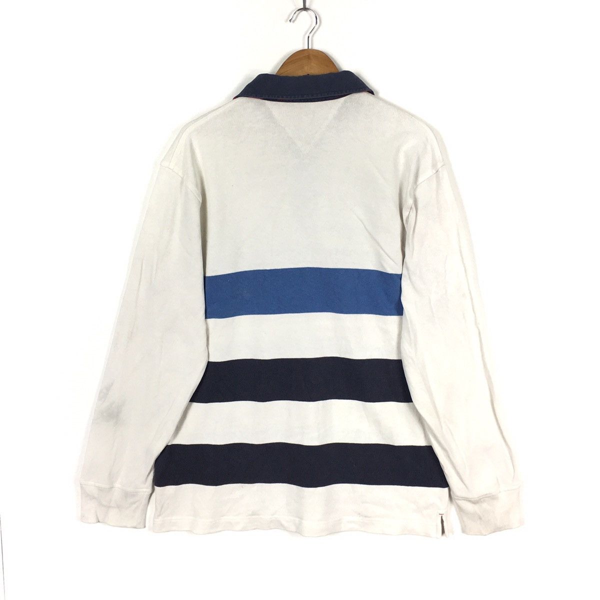 Tommy Hilfiger TOMMY HILFIGER Stripes BigPrint Sailing Gear WhiteSweatshirt Size US L / EU 52-54 / 3 - 4 Thumbnail