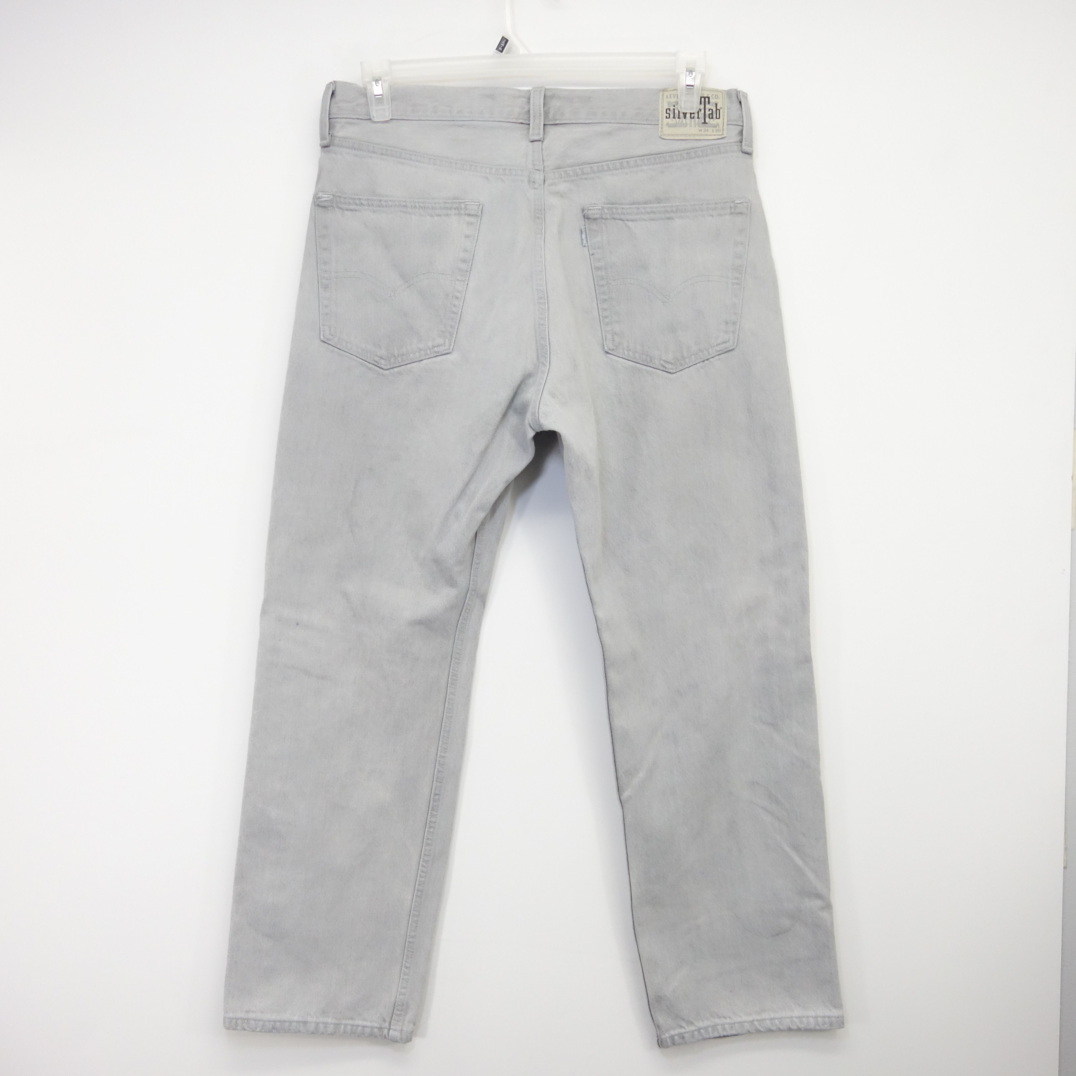SilverTab 1990s Skate Straight Fit Grey Denim Jeans 34 x 30