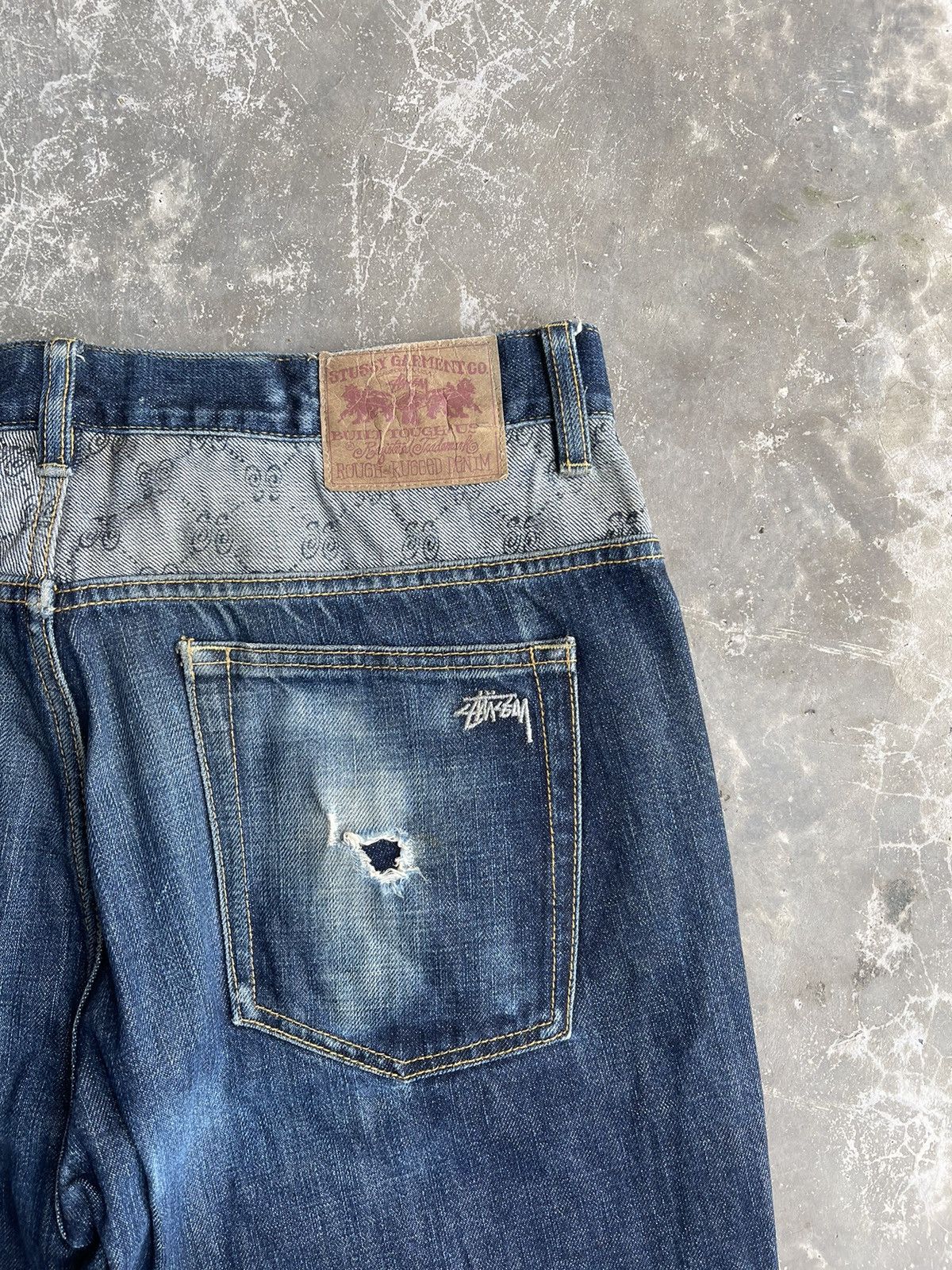Stussy Rugged Destroy Distressed Stussy Denim Size US 34 / EU 50 - 13 Thumbnail