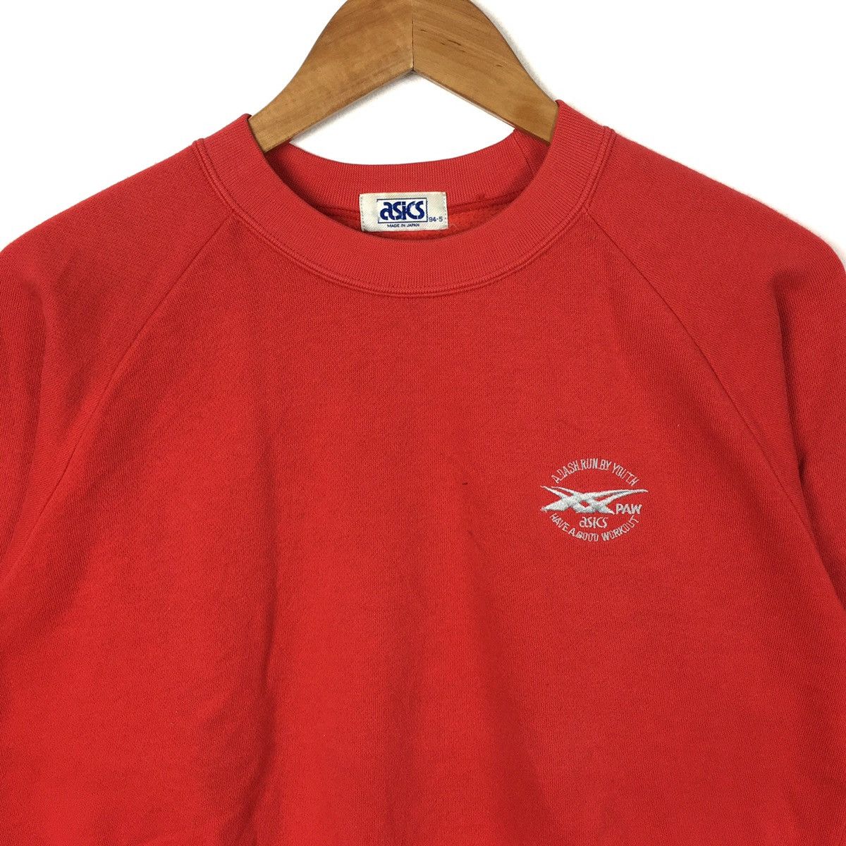 Asics Vintage ASICS SPORT TIGER Paw Sportswear JapanRed Sweatshirt Size US L / EU 52-54 / 3 - 2 Thumbnail