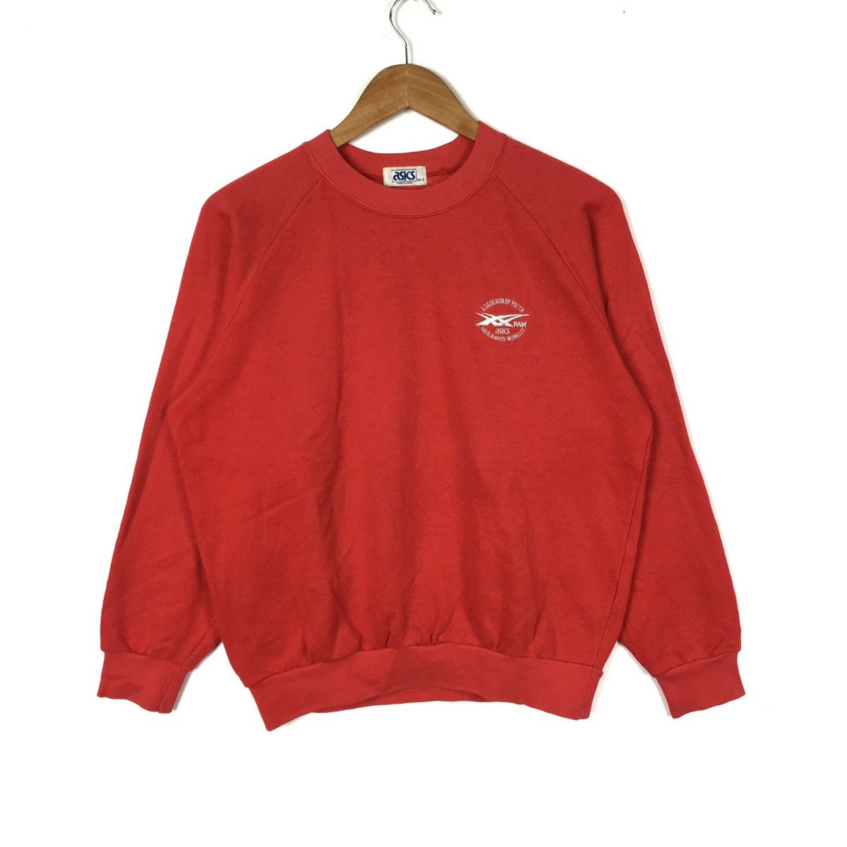 Asics Vintage ASICS SPORT TIGER Paw Sportswear JapanRed Sweatshirt Size US L / EU 52-54 / 3 - 1 Thumbnail