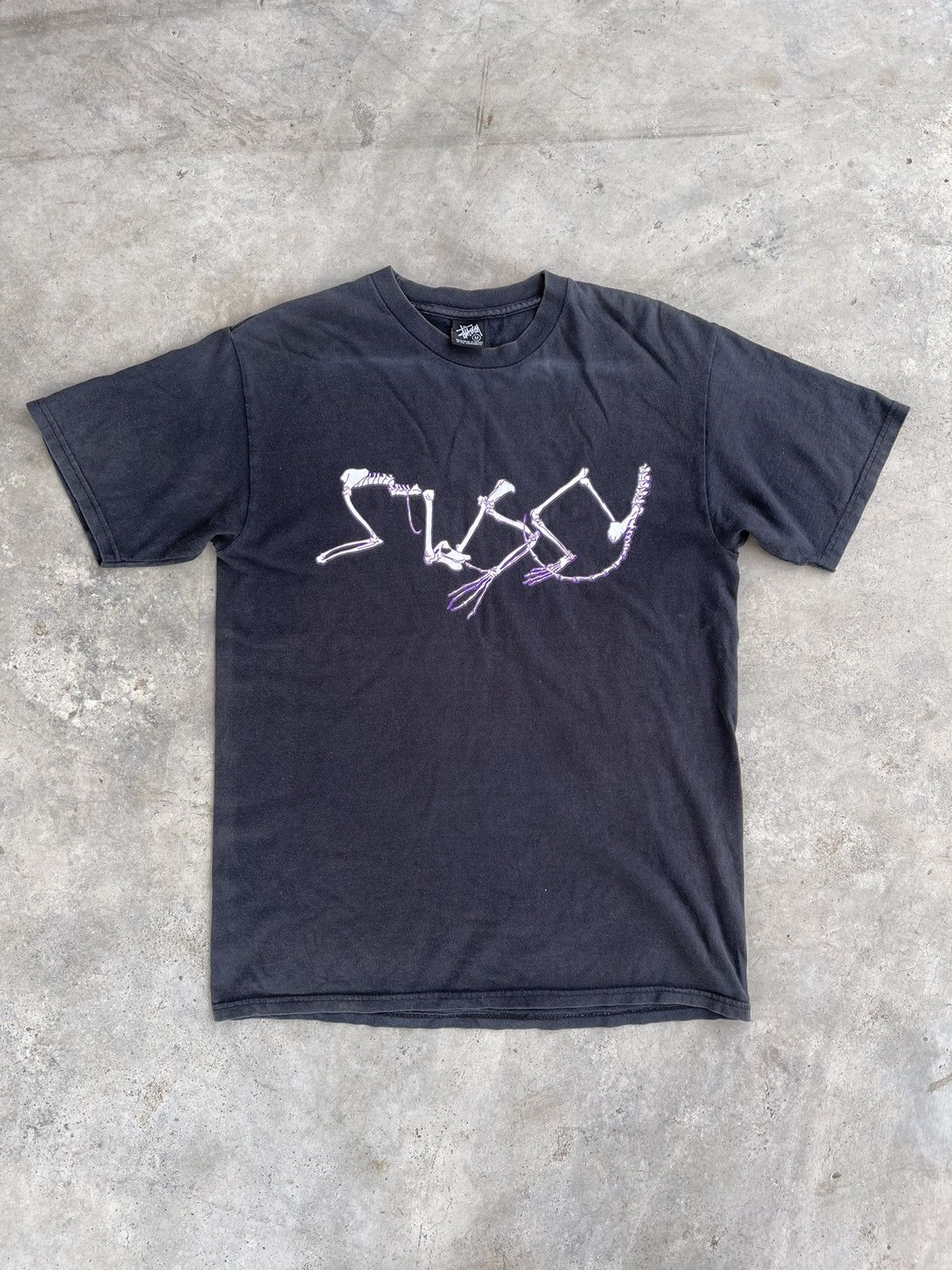 Stussy Stussy Skull bones spellout sun faded shirt Size US M / EU 48-50 / 2 - 1 Thumbnail