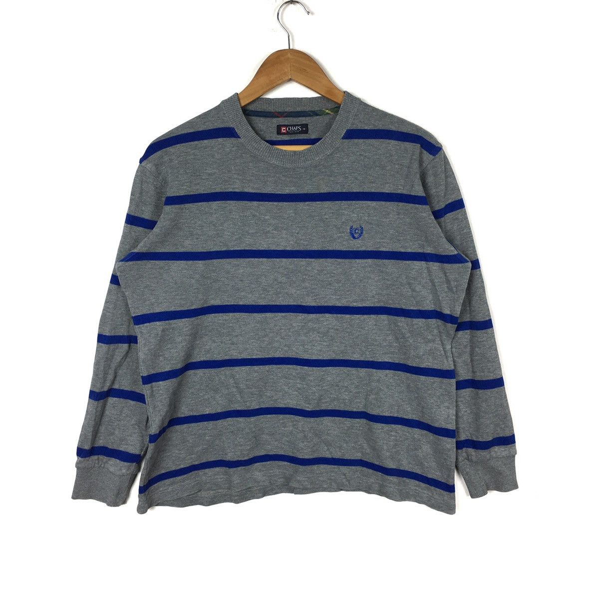 Chaps Ralph Lauren CHAPS by RALPH LAUREN Stripes Embroidered Blue Sweatshirt Size US M / EU 48-50 / 2 - 1 Thumbnail