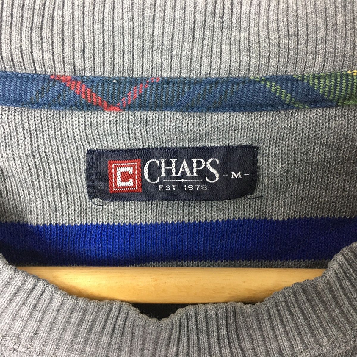 Chaps Ralph Lauren CHAPS by RALPH LAUREN Stripes Embroidered Blue Sweatshirt Size US M / EU 48-50 / 2 - 3 Thumbnail