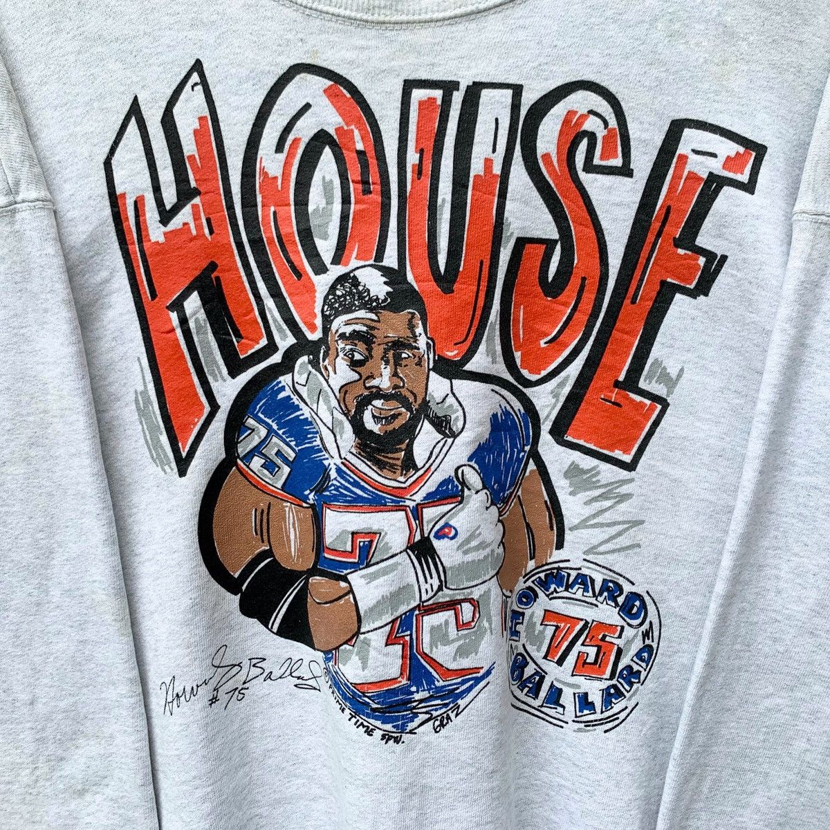 Fruit Of The Loom Rare! Vintage Howard Ballard NFL Player Football Sweatshirt Size US XXL / EU 58 / 5 - 4 Thumbnail