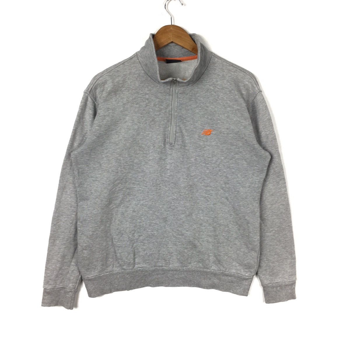 New Balance NEW BALANCE SPORT Half Zipper Embroidered Grey Sweatshirt Size US L / EU 52-54 / 3 - 1 Thumbnail