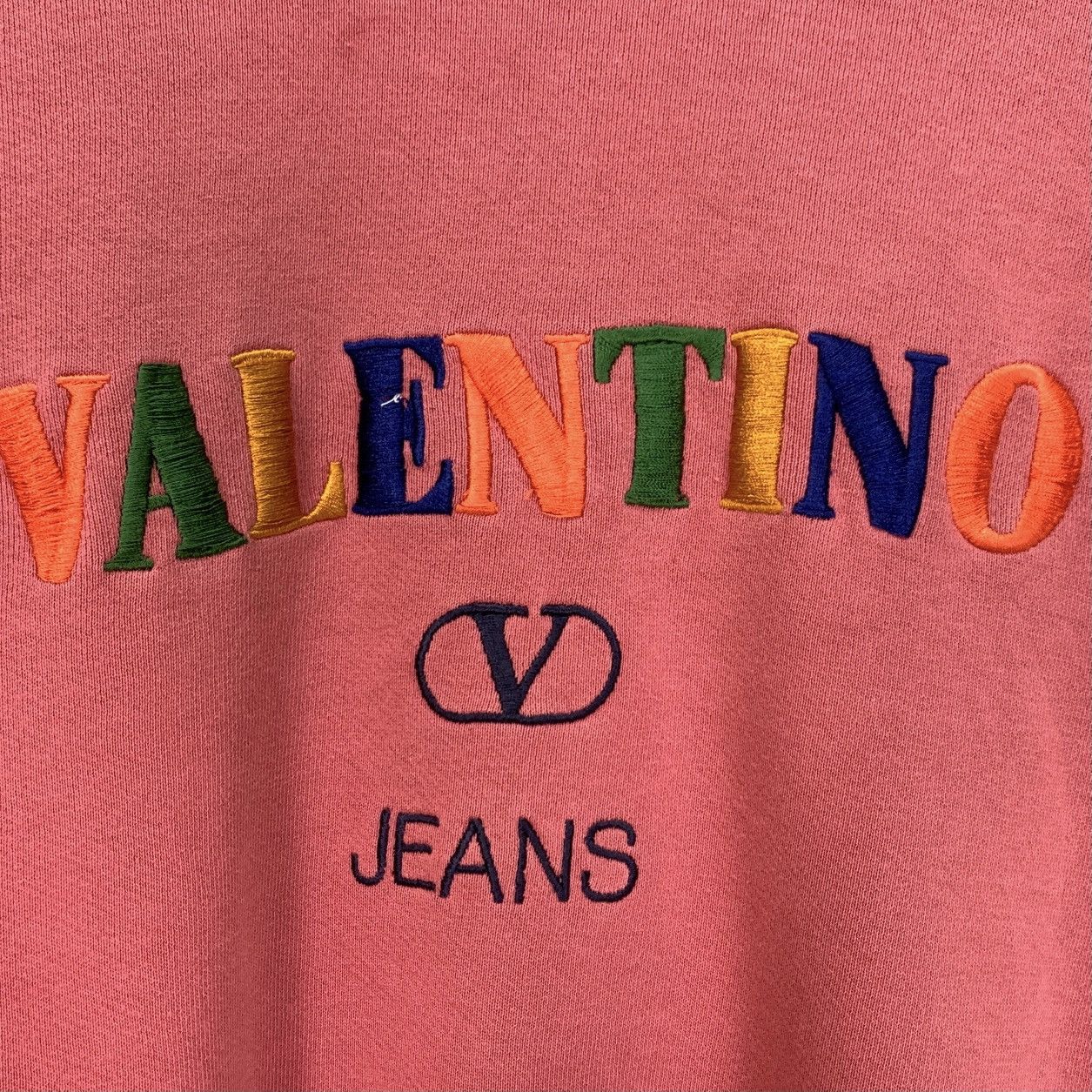 Valentino Valentino Jeans Sweatshirt Embroidered Big Logo Size US M / EU 48-50 / 2 - 7 Thumbnail