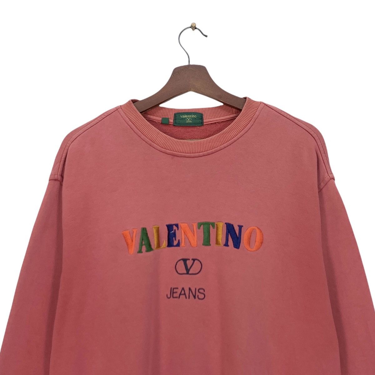 Valentino Valentino Jeans Sweatshirt Embroidered Big Logo Size US M / EU 48-50 / 2 - 3 Thumbnail