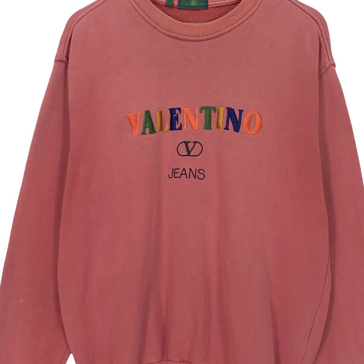 Valentino Valentino Jeans Sweatshirt Embroidered Big Logo Size US M / EU 48-50 / 2 - 4 Thumbnail