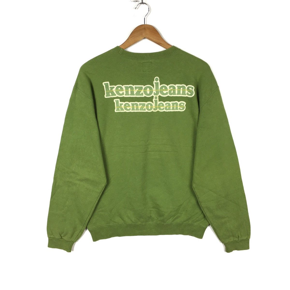 Kenzo Vintage KENZO JEANS Paris French Designer Green Sweatshirt Size US L / EU 52-54 / 3 - 1 Thumbnail