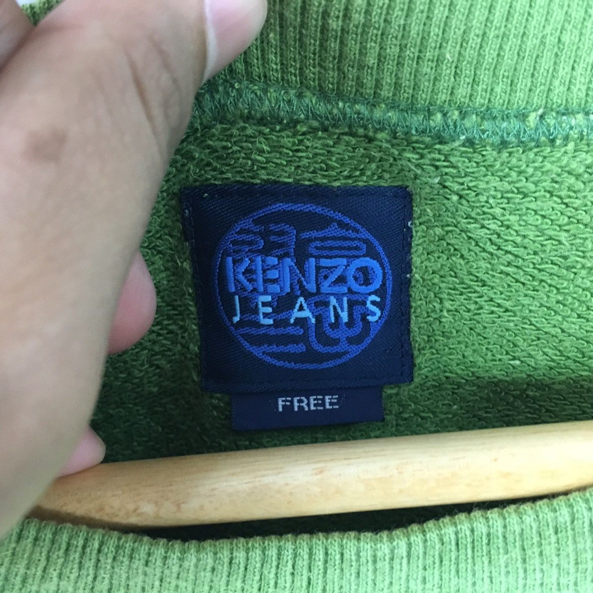 Kenzo Vintage KENZO JEANS Paris French Designer Green Sweatshirt Size US L / EU 52-54 / 3 - 4 Thumbnail