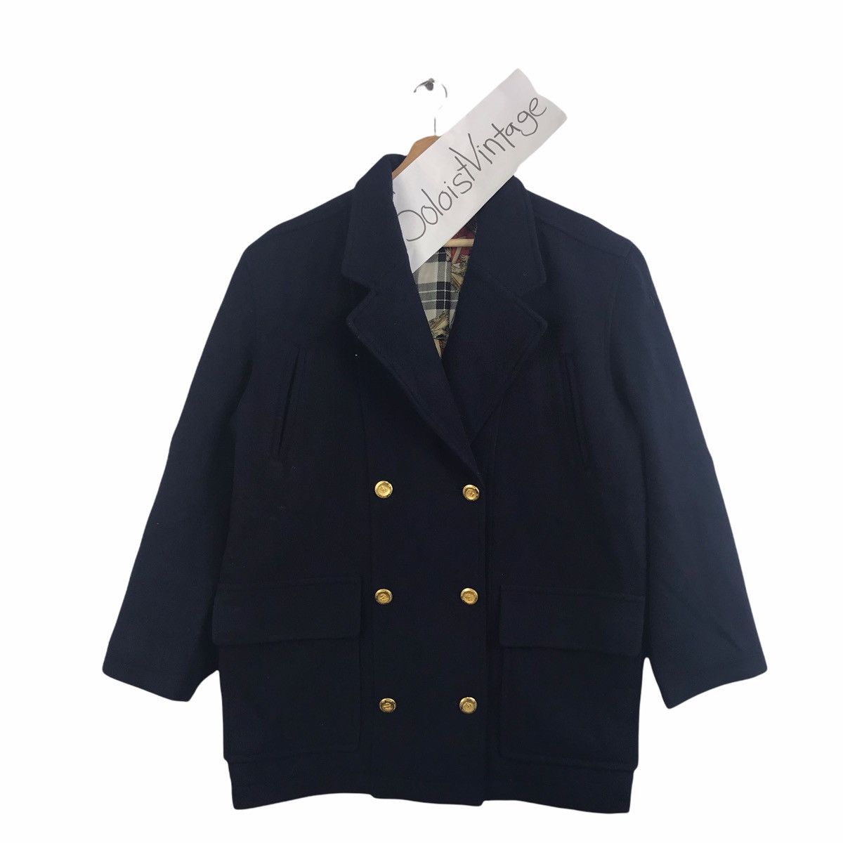Japanese Brand ATTRIBIS Overprint Japanese Brand Blue Black Coat Size US M / EU 48-50 / 2 - 1 Thumbnail