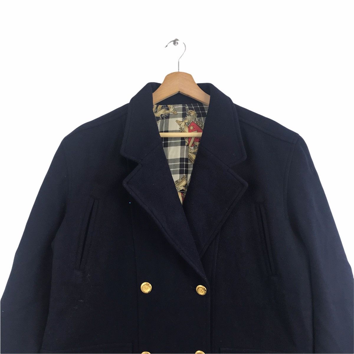 Japanese Brand ATTRIBIS Overprint Japanese Brand Blue Black Coat Size US M / EU 48-50 / 2 - 3 Thumbnail