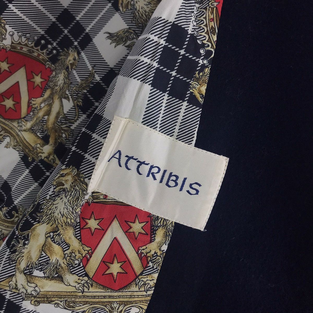 Japanese Brand ATTRIBIS Overprint Japanese Brand Blue Black Coat Size US M / EU 48-50 / 2 - 5 Thumbnail