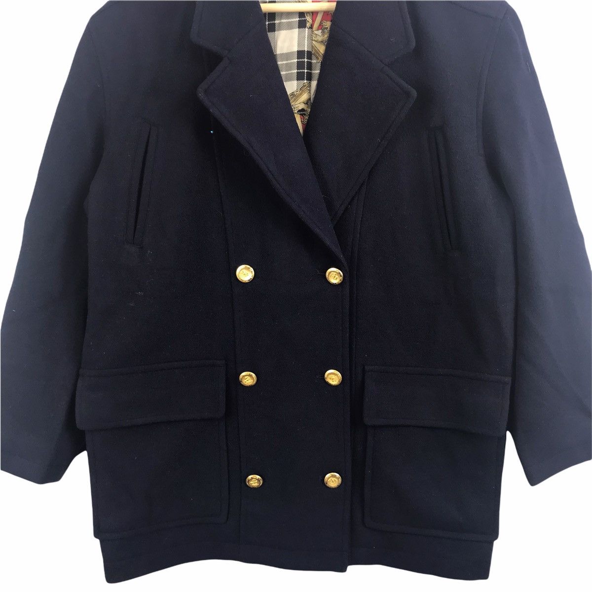 Japanese Brand ATTRIBIS Overprint Japanese Brand Blue Black Coat Size US M / EU 48-50 / 2 - 6 Thumbnail