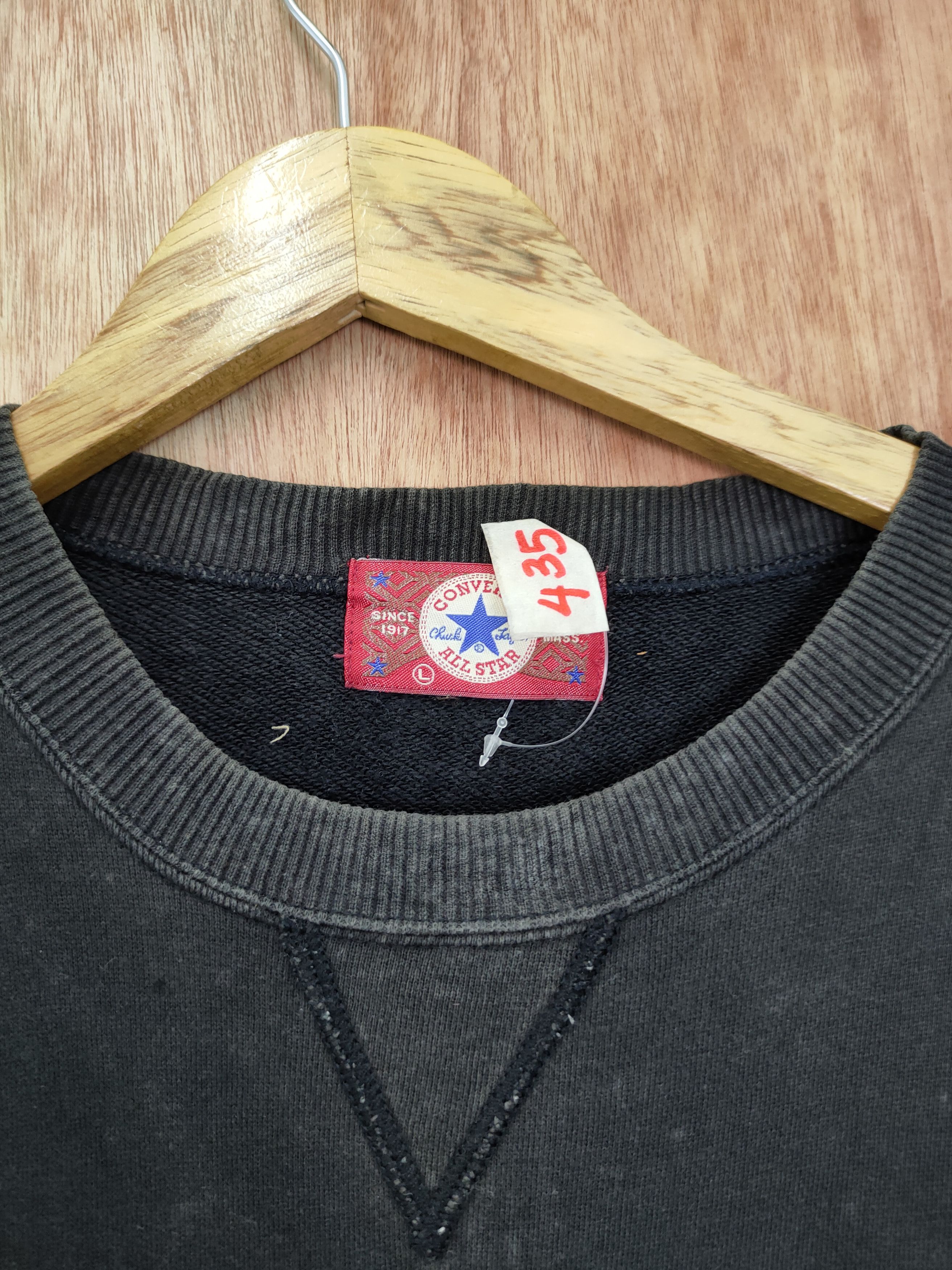 Converse Converse faded big logo vintage thrashed sweatshirt #435DL Size US L / EU 52-54 / 3 - 7 Thumbnail