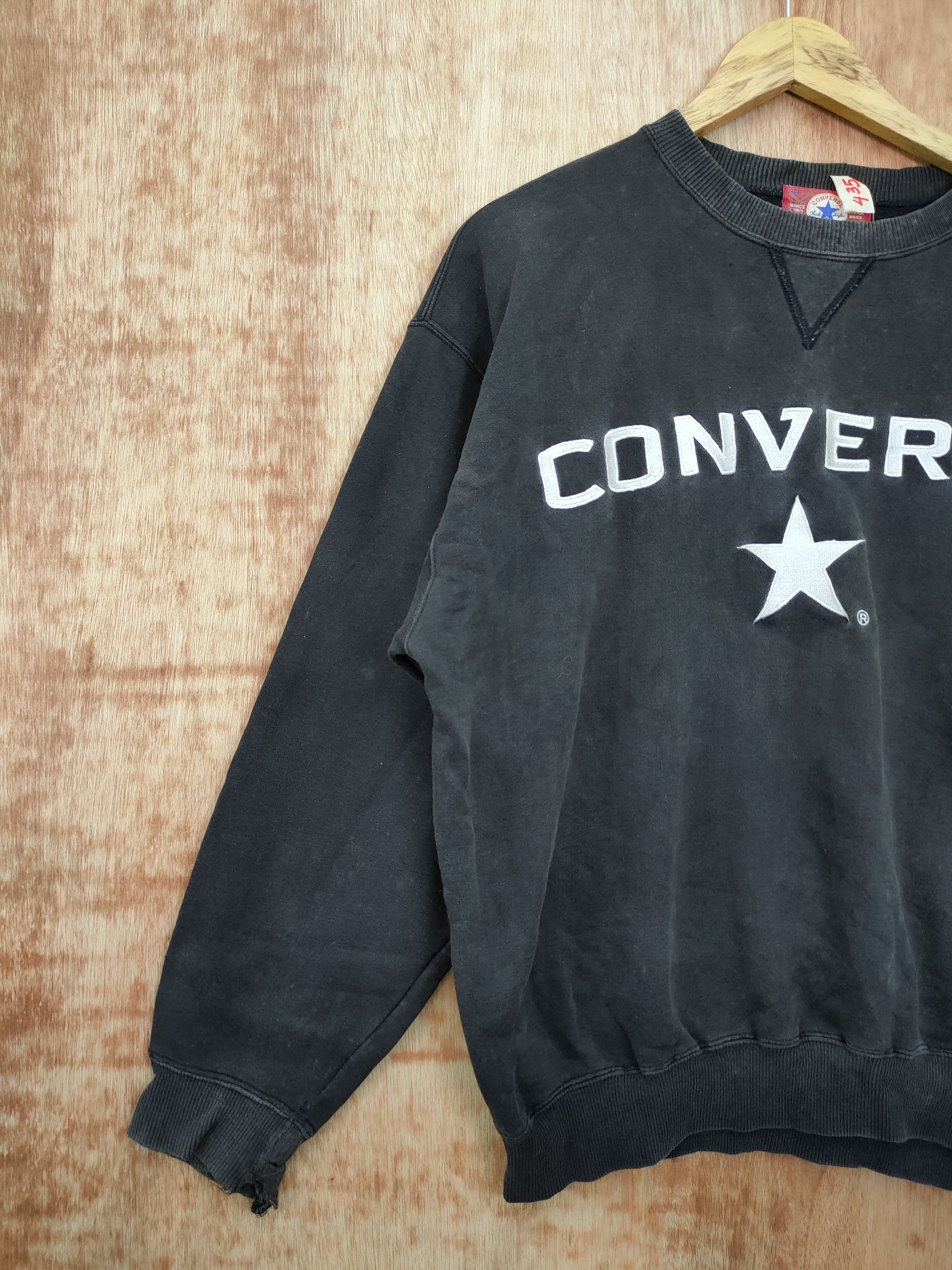 Converse Converse faded big logo vintage thrashed sweatshirt #435DL Size US L / EU 52-54 / 3 - 2 Thumbnail