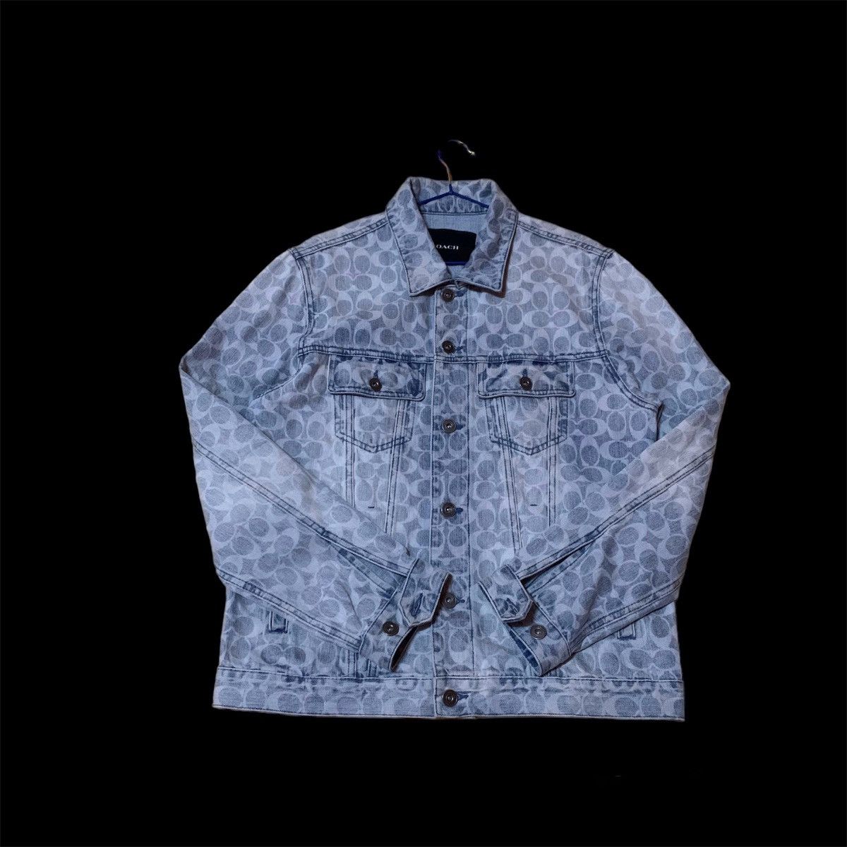 Coach COACH SINGNATURE MONOGRAM LOGO DENIM JACKET Size US M / EU 48-50 / 2 - 2 Thumbnail