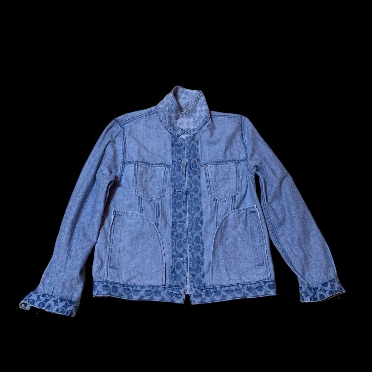 Coach COACH SINGNATURE MONOGRAM LOGO DENIM JACKET Size US M / EU 48-50 / 2 - 7 Thumbnail