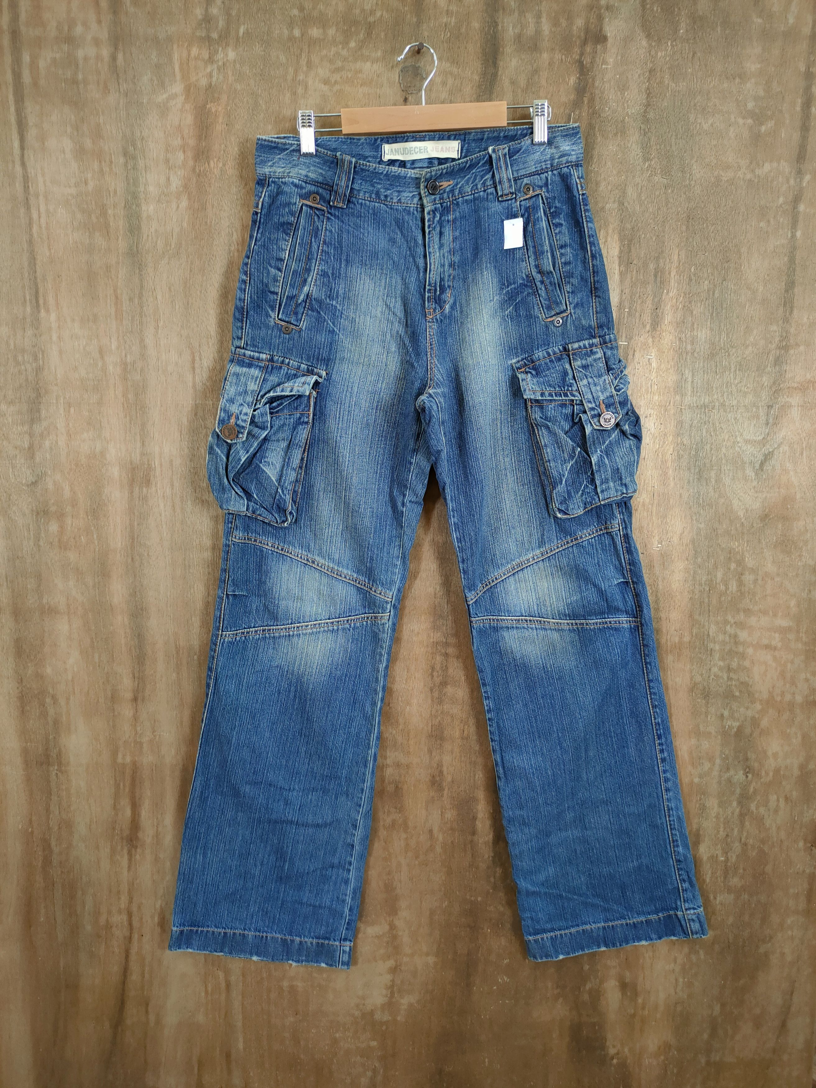 DL Janudecer denim multi pocket tactical cargo pants #46-797