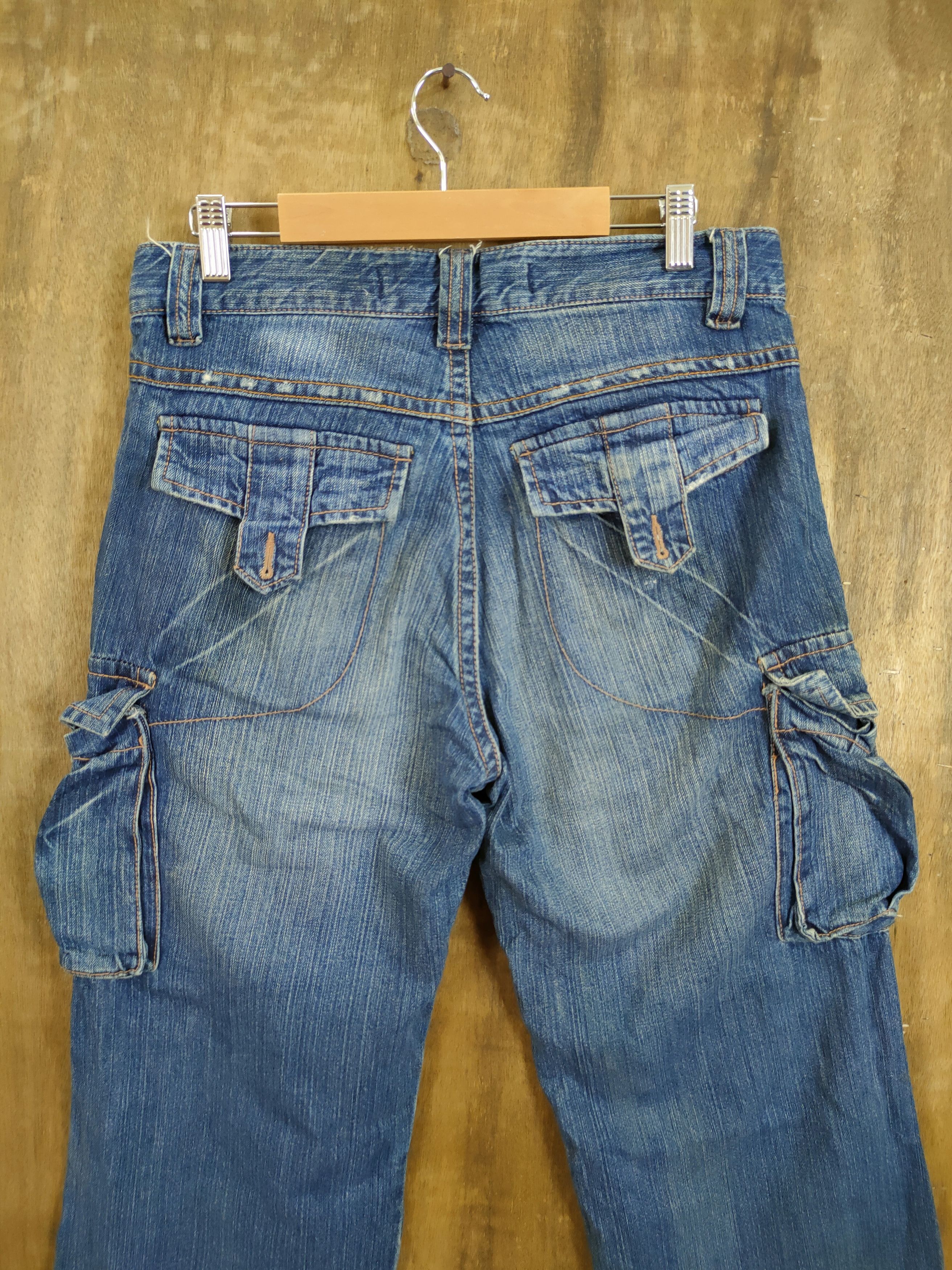 Japanese Brand DL Janudecer denim multi pocket tactical cargo pants #46-797 Size US 31 - 10 Thumbnail